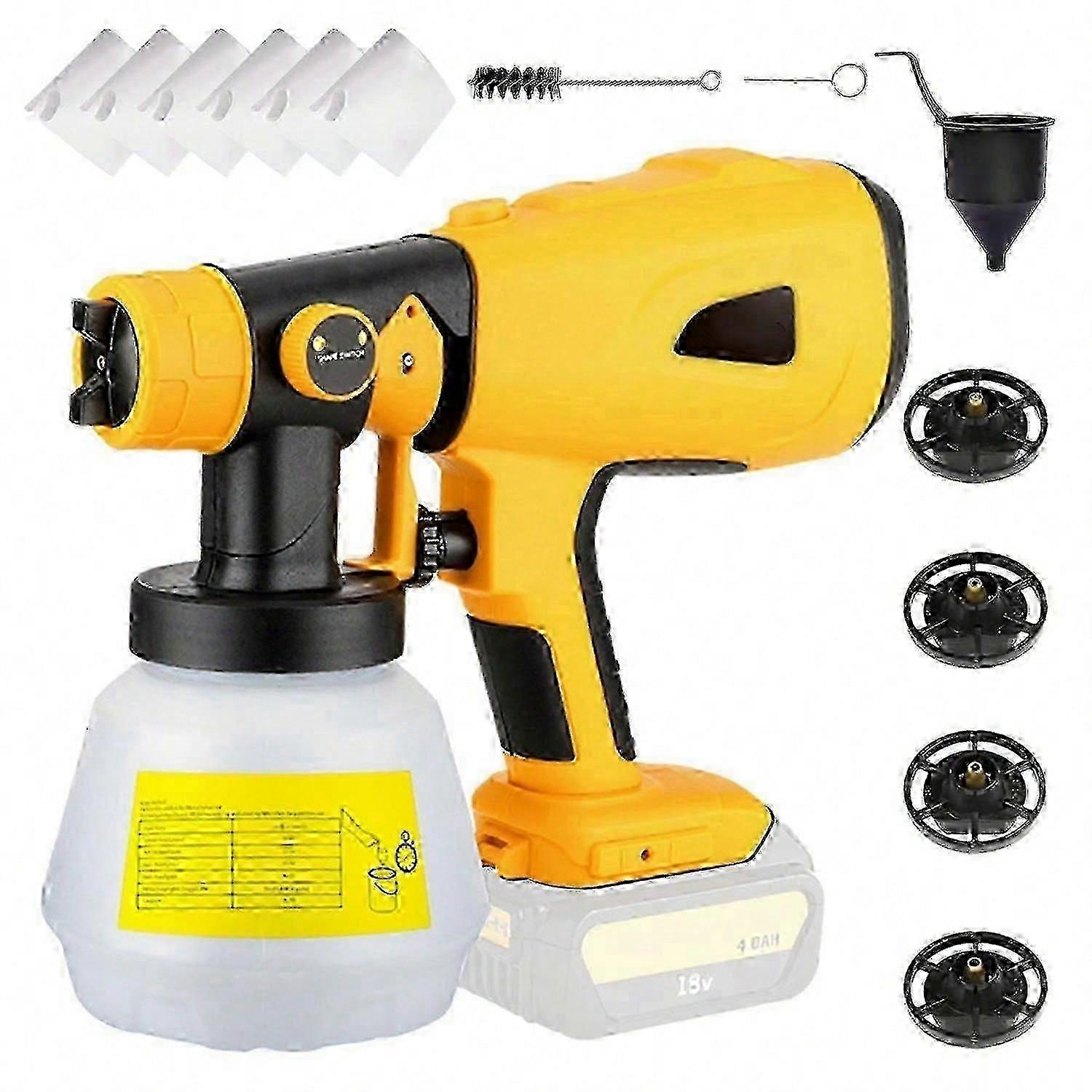 Cordless Paint Sprayer Replacement For Dewalt, Ryobi 20v Max Battery,handheld Electric Paint Spraye