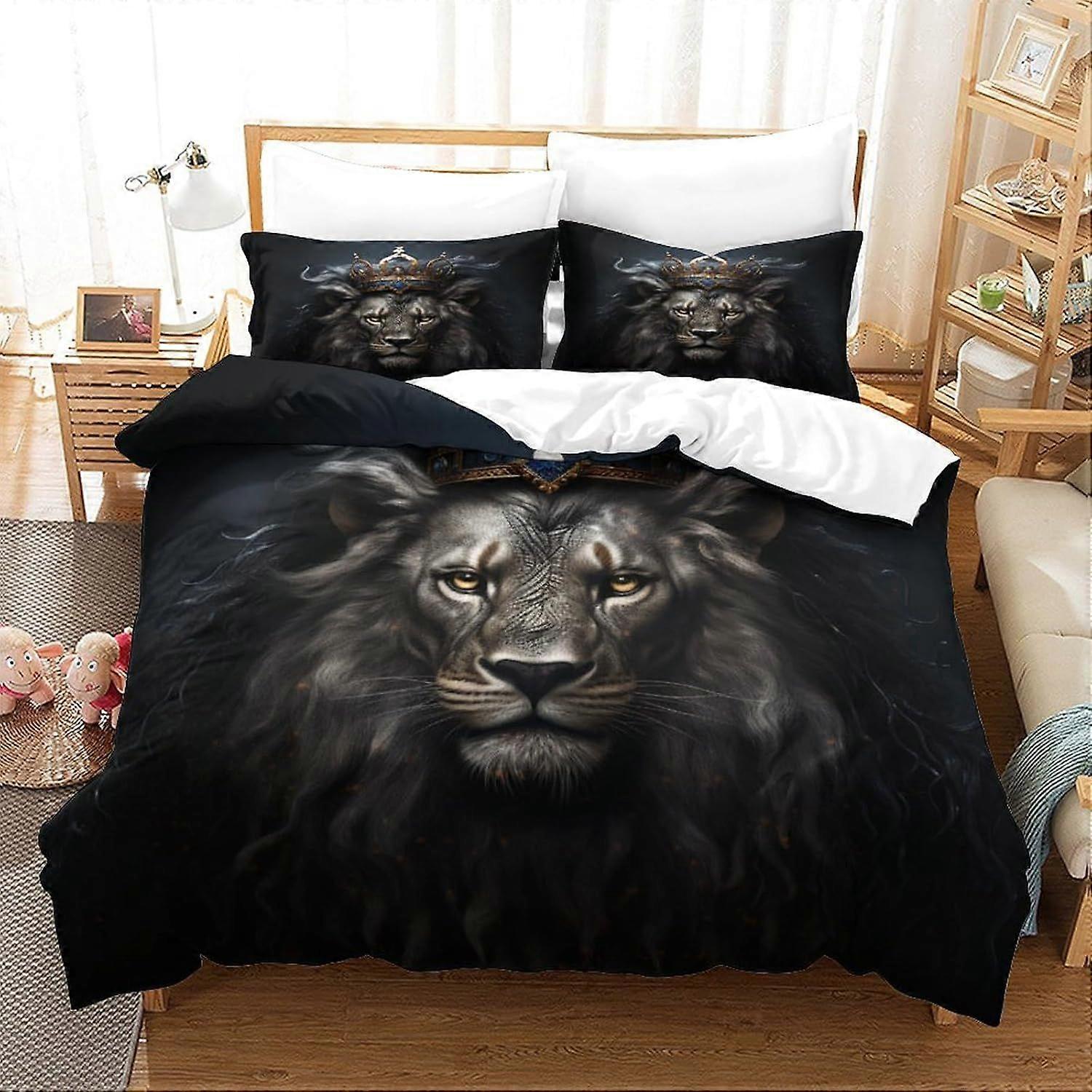 W176 Lion of The Crown 3D Printed Latex Surface Cushion for All Occasions Lion King 3 Piece Children's Toys, Easy to Care For, Comfortable And Beautif