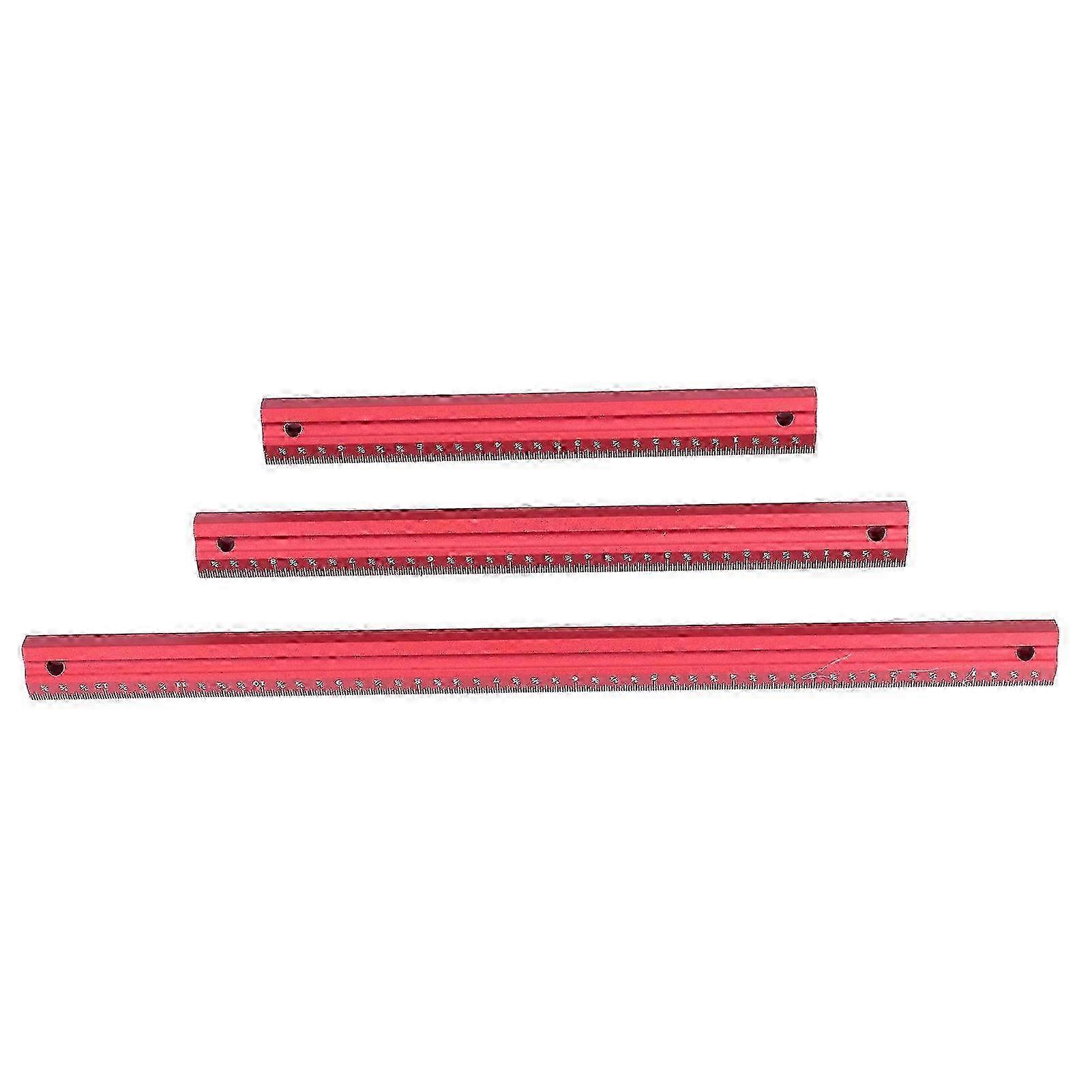3Pcs Woodworking Ruler Aluminium Alloy Accuracy Pocket Scribing Square Ruler Carpenter Scribing Measuring Tool 2025
