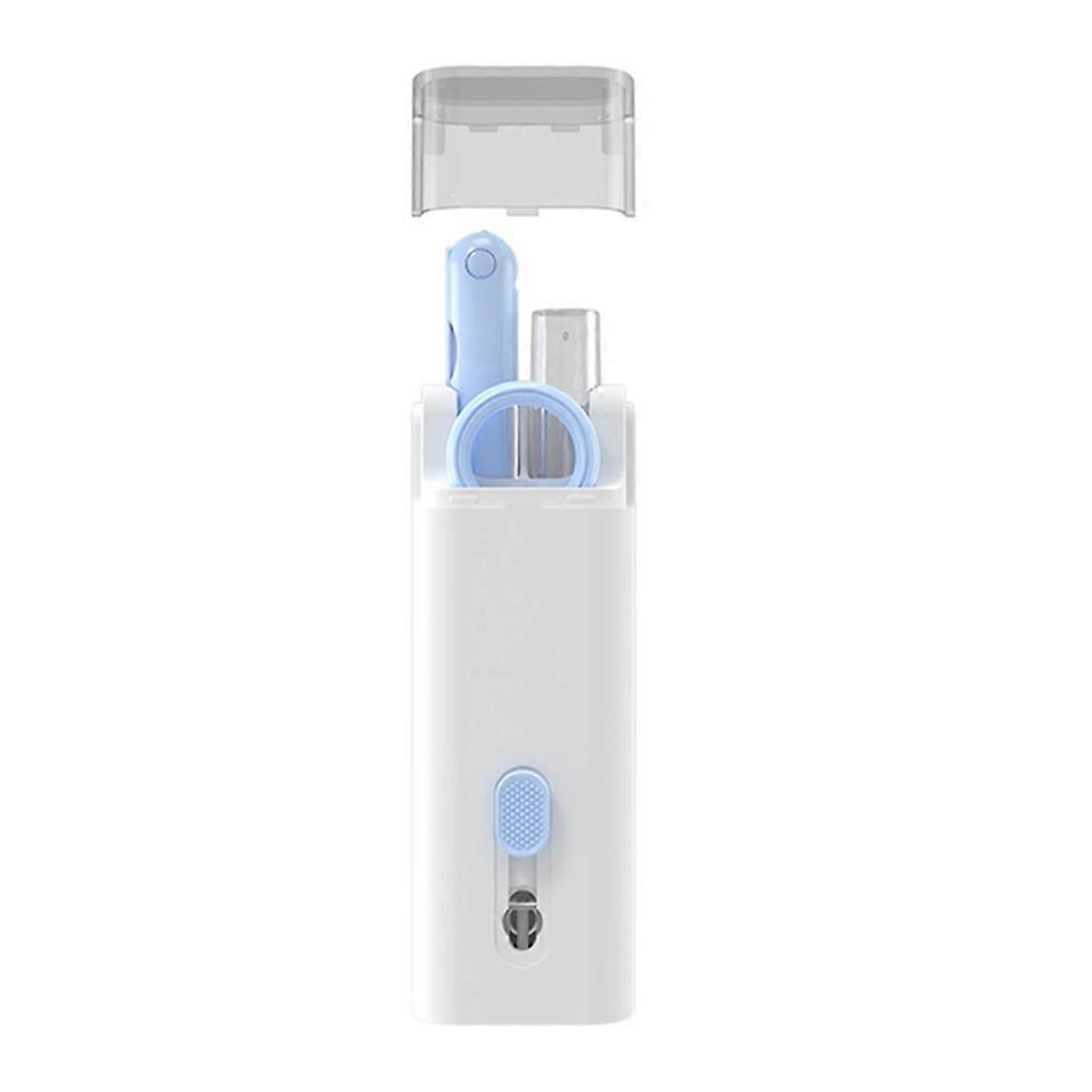 Computer Keyboard Cleaning Brush Tool Pen Headset Keycap Puller for Earbud Laptop Electronics Camera Lens Blue