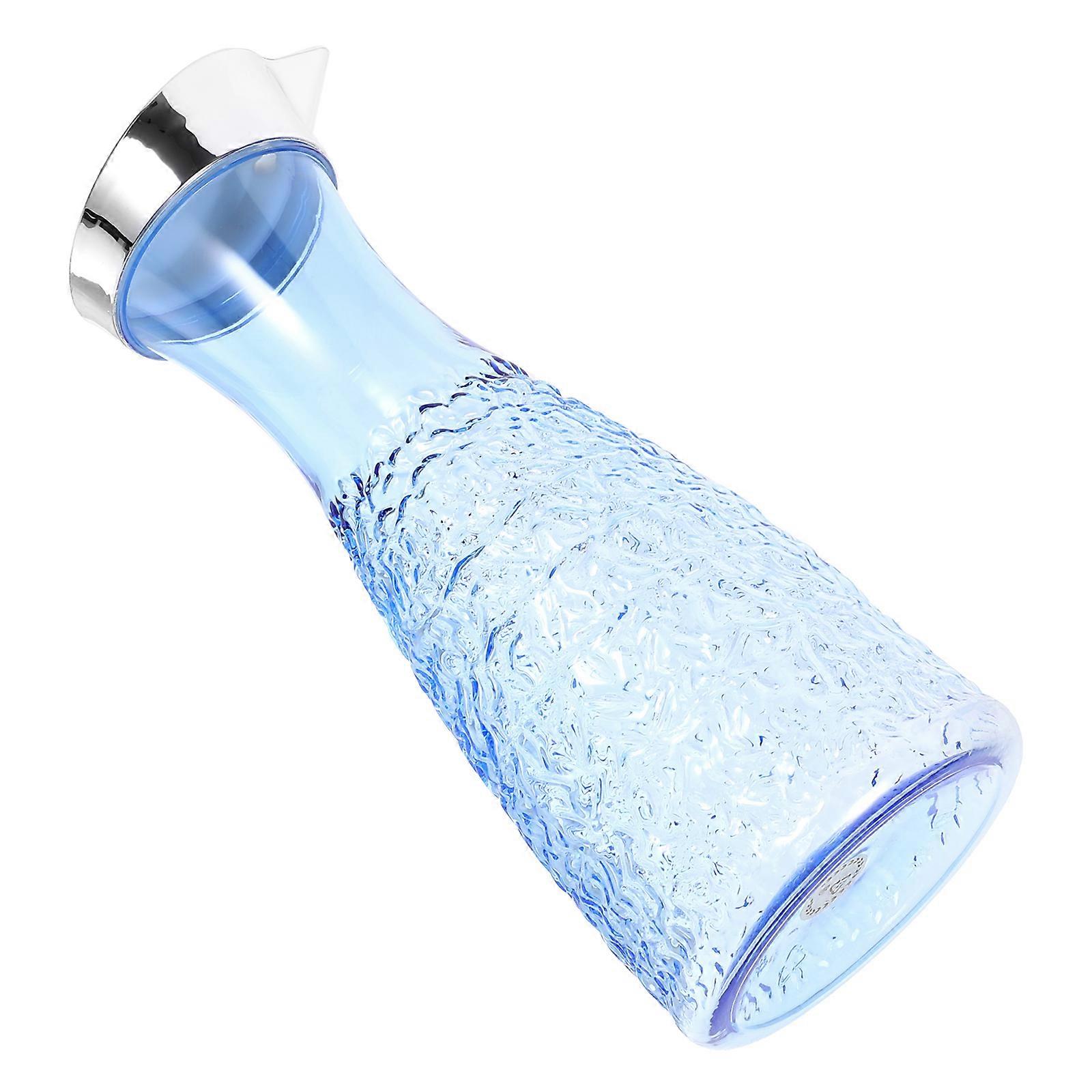 Juice Dispenser 5Pcs Heat Resistant Plastic Pitcher For Parties Clubs Home Use Featuring Blue Color And Modern Design