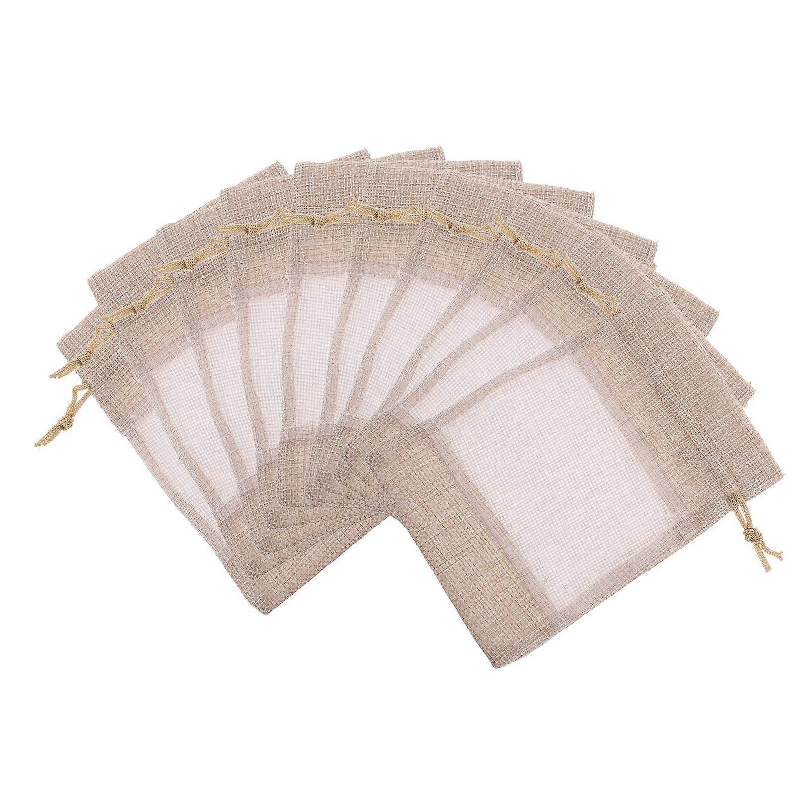 Clear Window Drawstring Bag 50 Pcs Rectangular Storage Bags Suitable For Home Organization And Convenient Travel Use