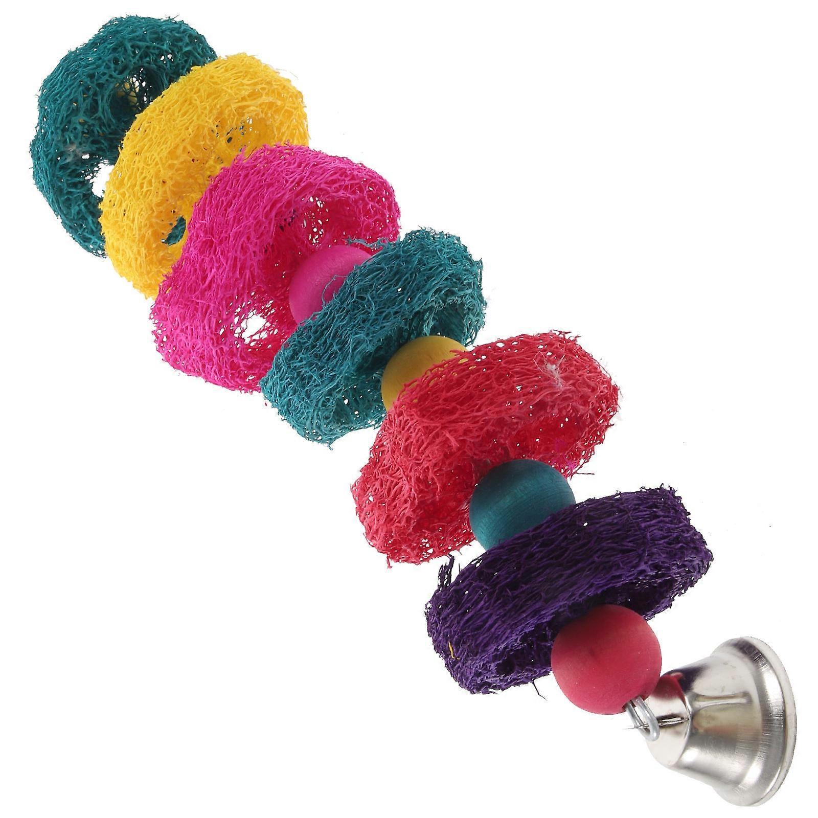 Parrot Chewing Toy 3Pcs Hanging Bird Cage Toy For Indoor Use 5.5X26Cm Biting Fun