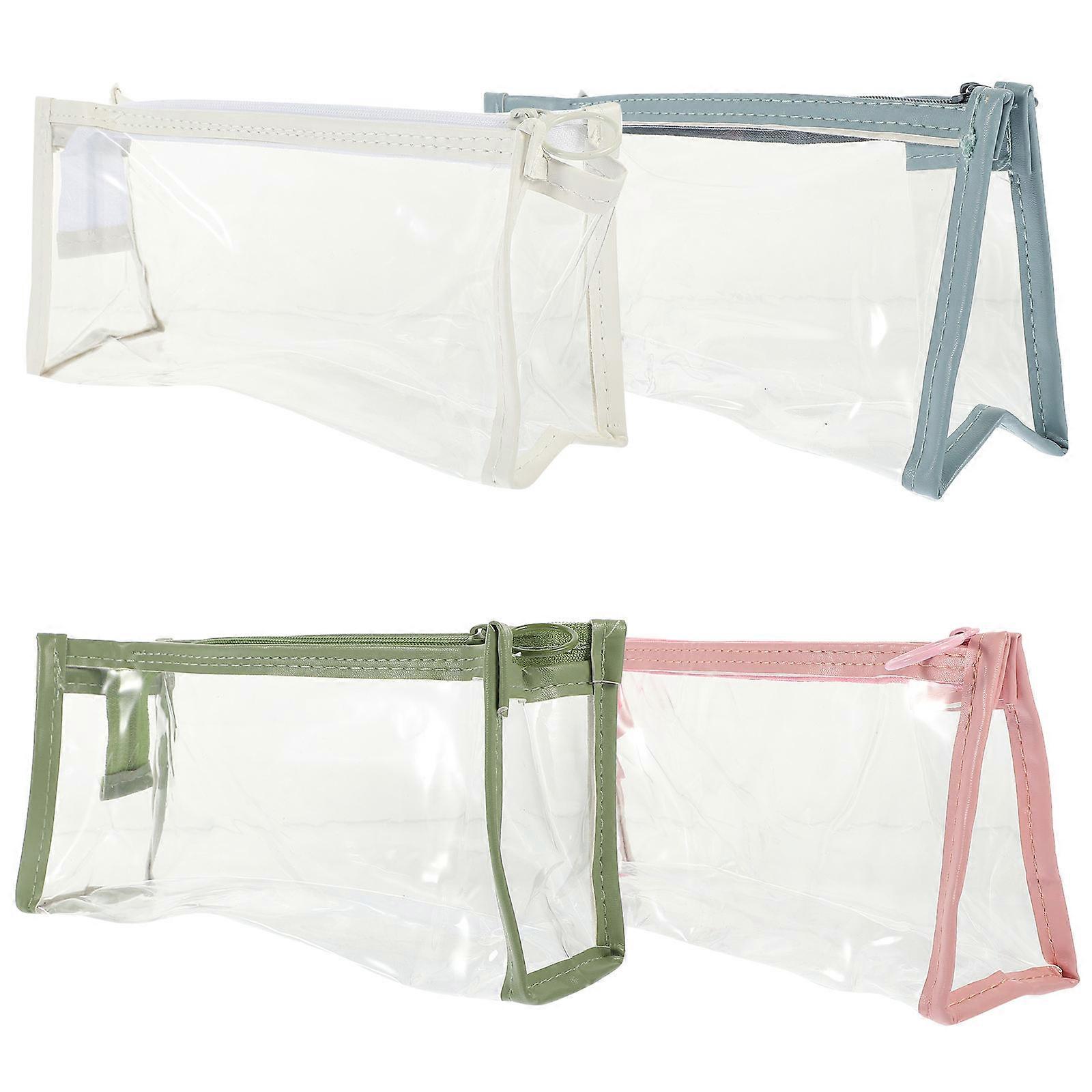 PVC Portable Pen Bag Practical Pencil Bag for Storage 8Pcs