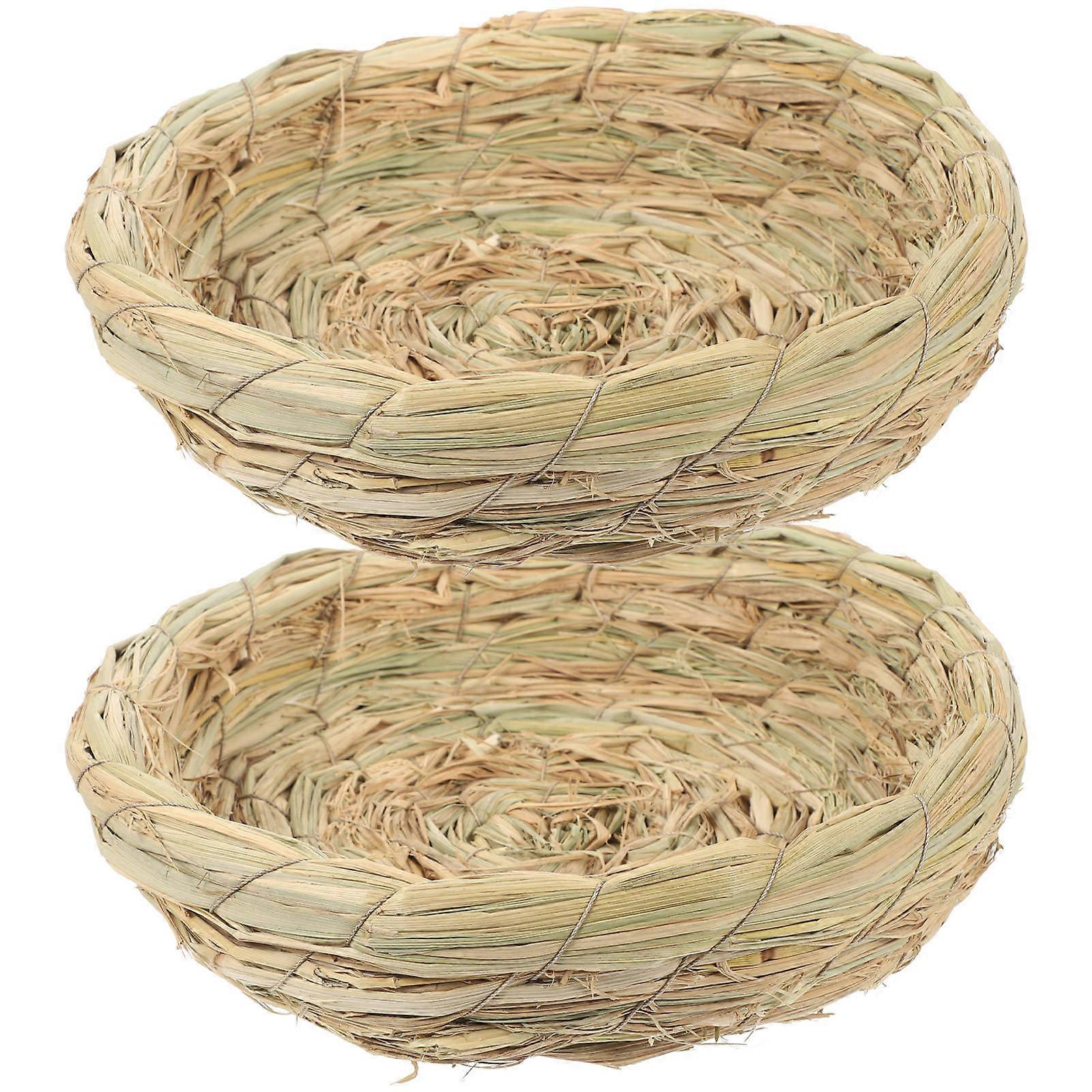 Woven Bird Nest Suitable For Pet Owners And Small Birds 20.00X20.00X5.00cm For Nesting 4 Pcs