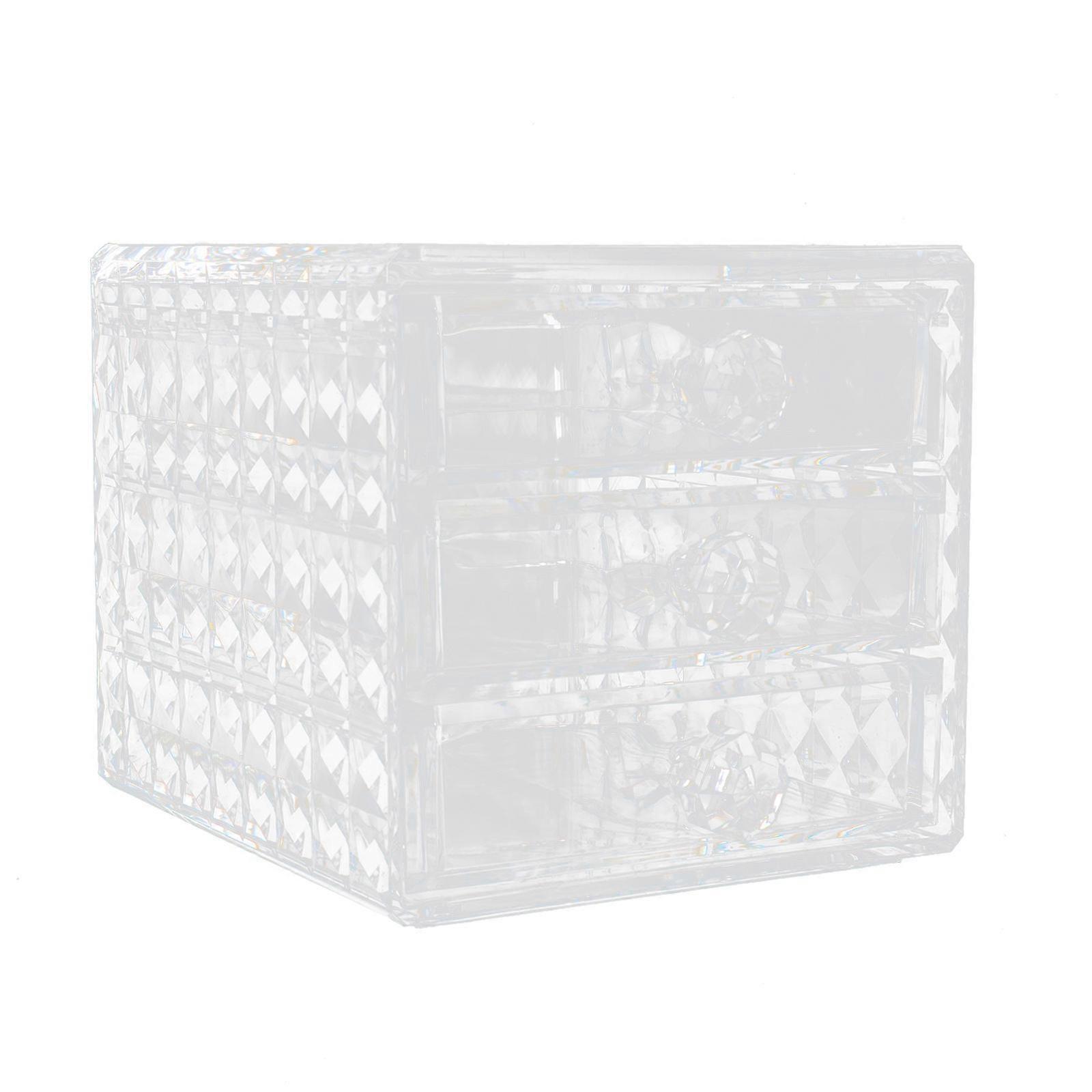 Drawer-Type Acrylic Cosmetic Box for Makeup Storage Transparent