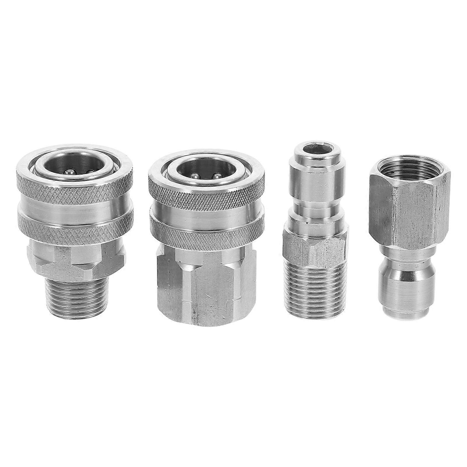 5Sets Pressure Washer Stainless Steel Quick Connect Adapter Set