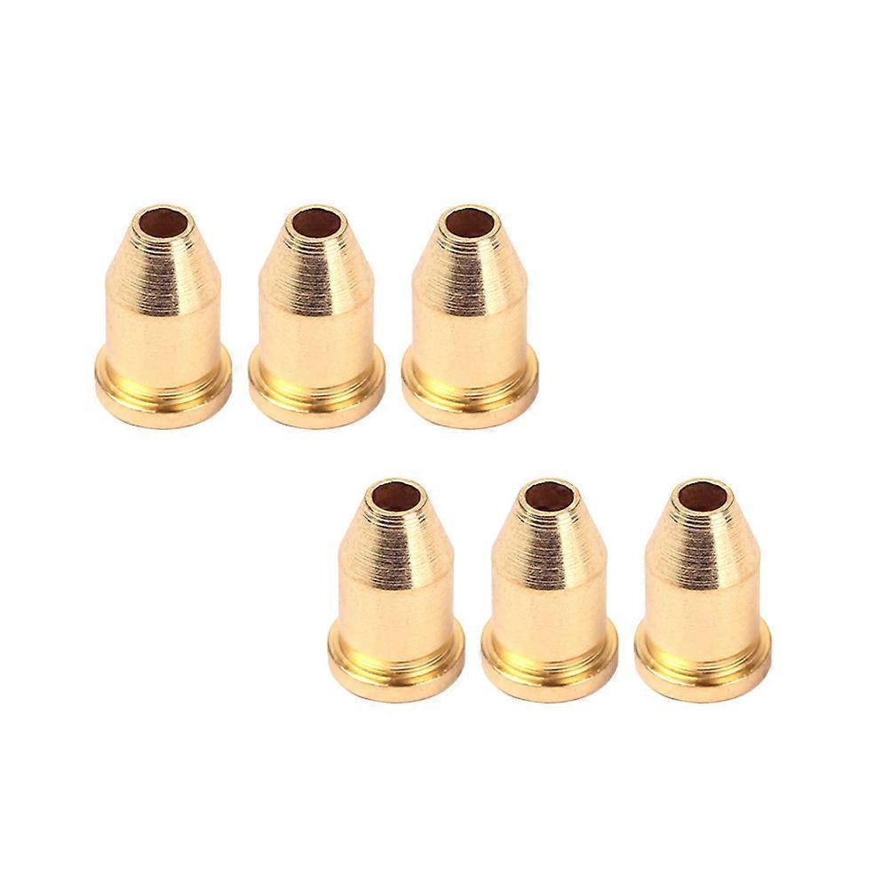 Guitar String Caps 6Pcs For Guitar Maintenance Durable External Thread Bullet Shape Golden Ferrules Suitable For Musicians