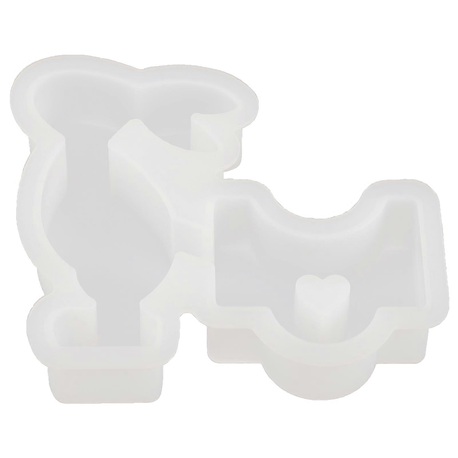 3Pcs DIY Silicone Mold Rabbit-Shaped Mold for Epoxy Casting Crafts