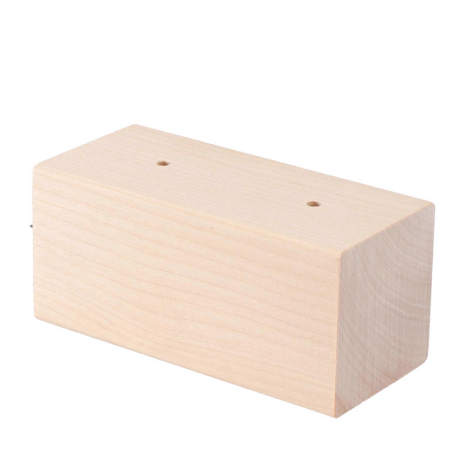 Wood Flower Nail Base Baking Flower Display Base 2Pcs Set