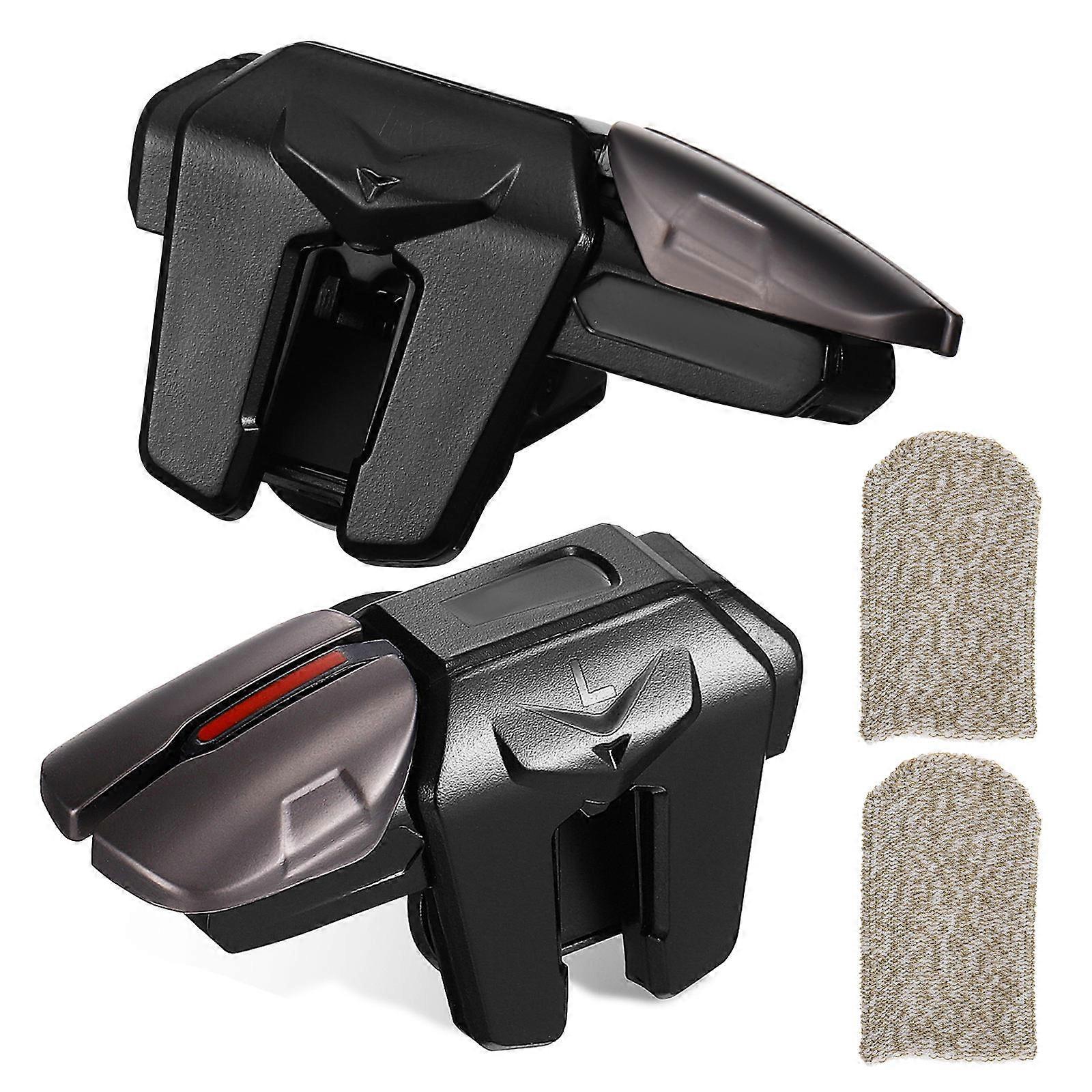Game Triggers for Phones Mobile Gaming High-sensitivity Keys 1 Pair Black
