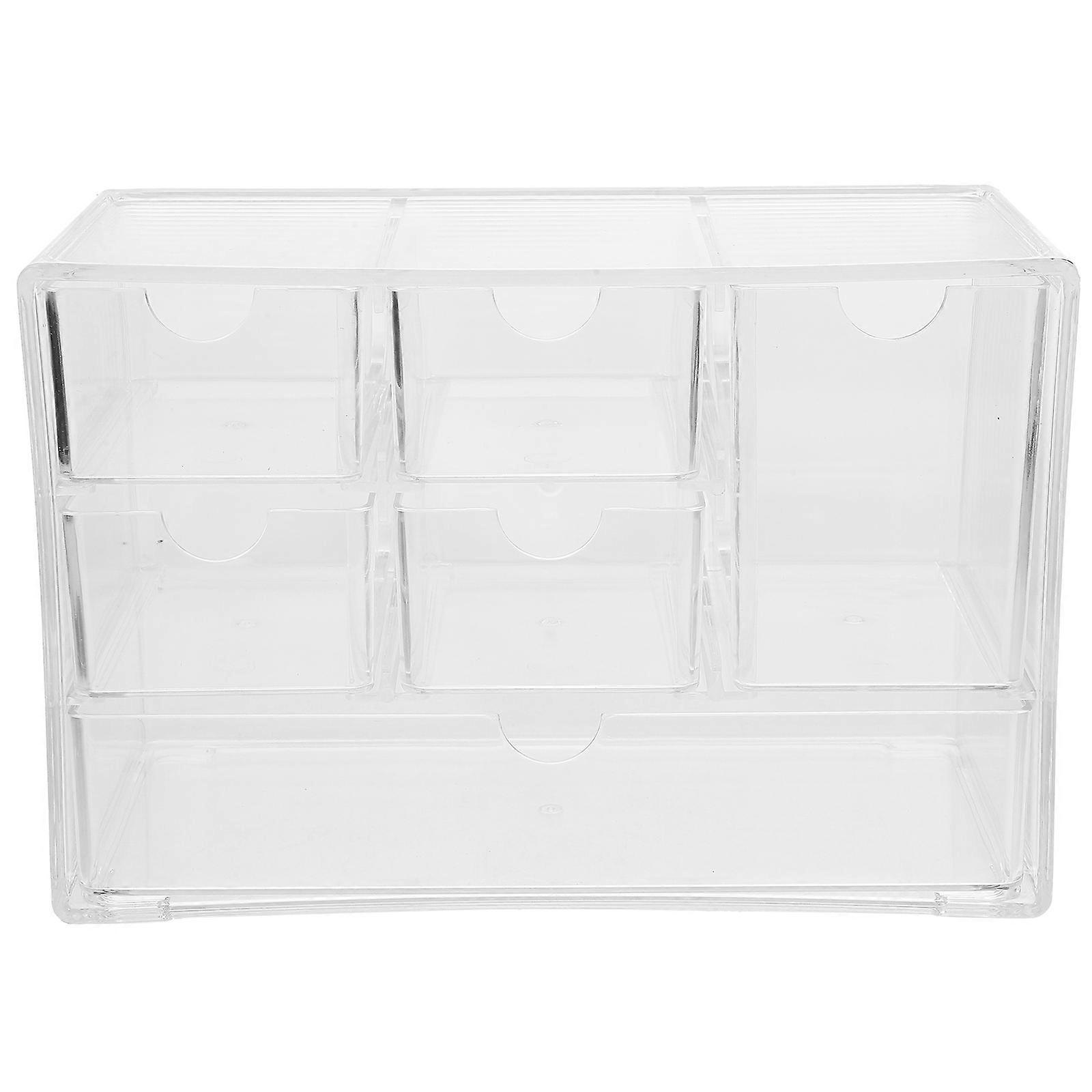 Makeup Organizer Cosmetic Storage Box for Desk 3Pcs Clear Drawer Set