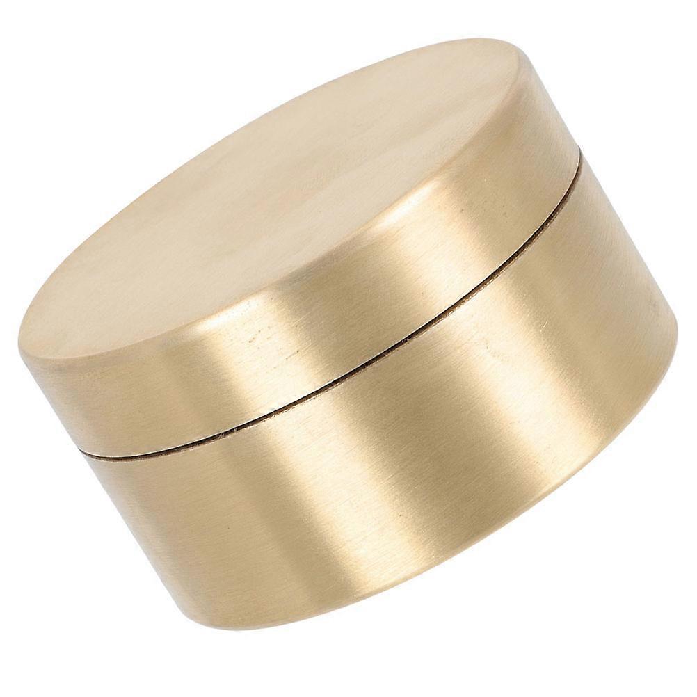 Copper Keepsake Storage for Storage 2Pcs Sealed Round Brass Container