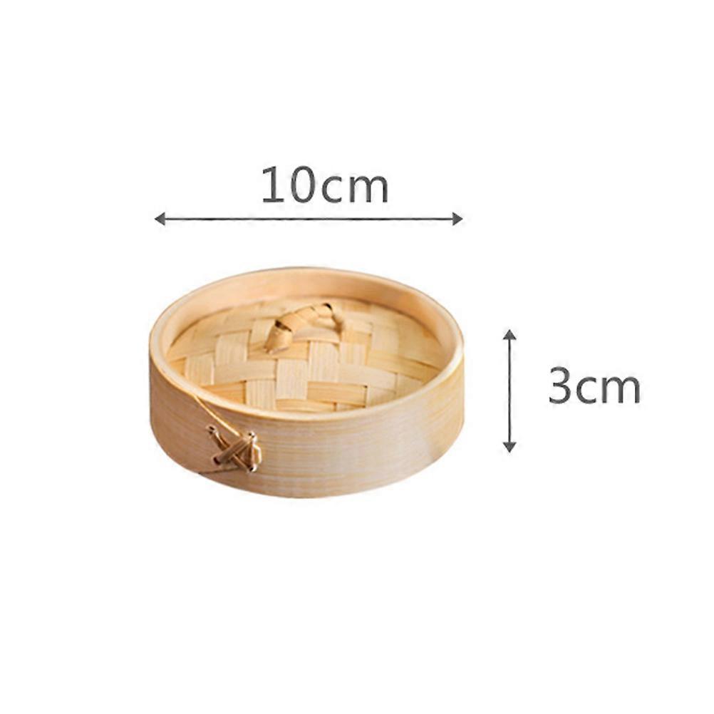 Bamboo Steamer Basket Round Mini Steamer 2Pcs for Kitchen Use