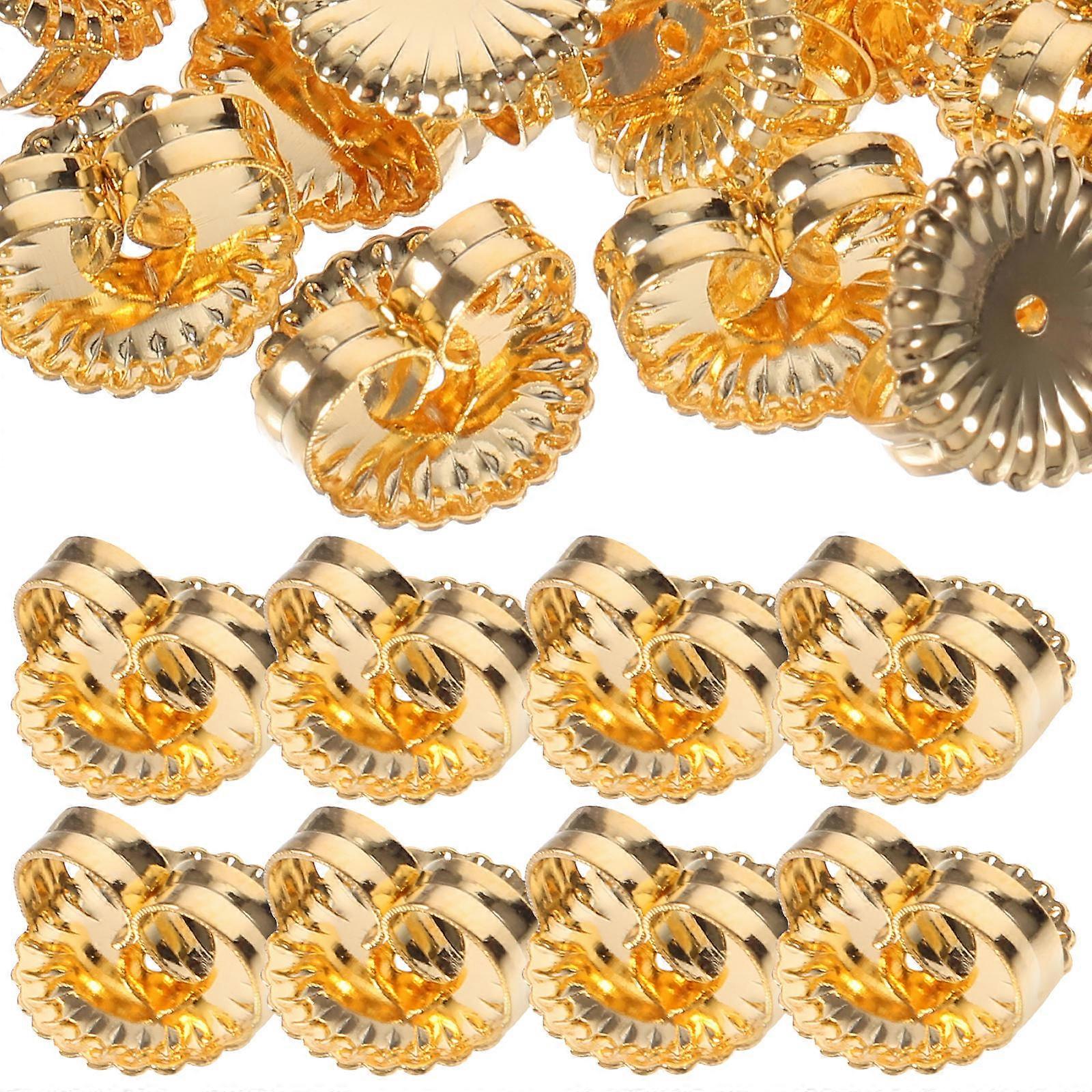 40 Pcs Chic Earring Stoppers For Earrings DIY Projects Copper Replacement Elegant Backing