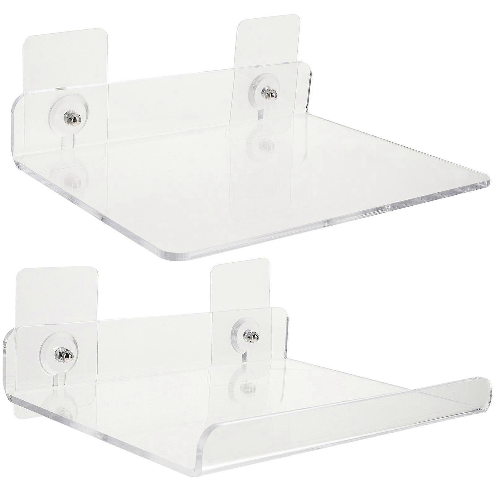 Acrylic Rack Wall Hanging for Bathroom Storage 2Pcs Durable Shelves