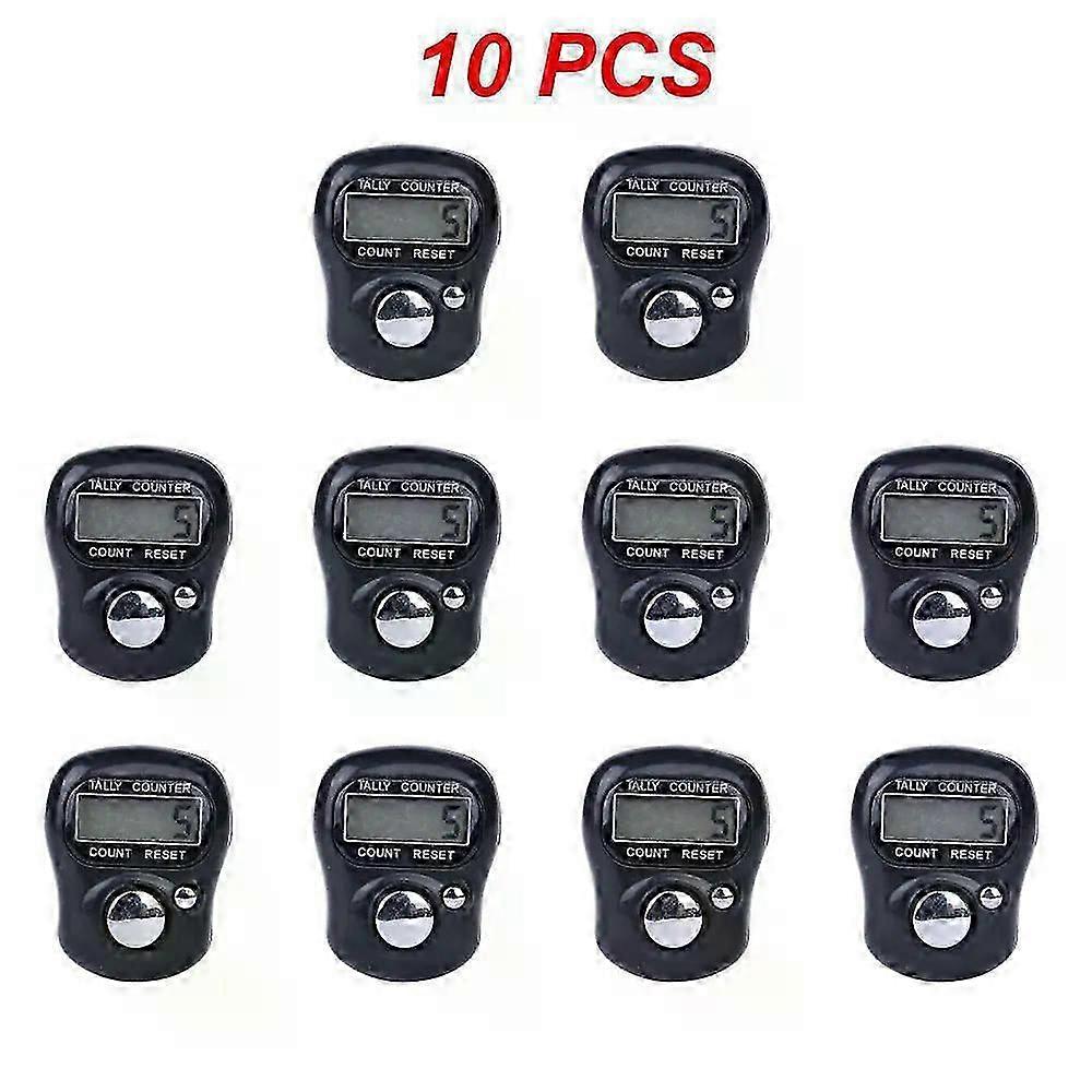 1-10 PCS Finger Counter with Compass and Islamic Tasbih Beads, Digital LED Handheld Tally Clicker for Counting