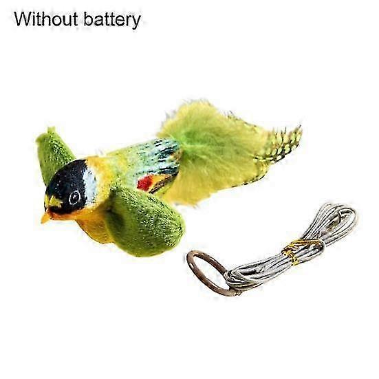 Chirping Bird Cat Toy Interactive Lifelike Plush Bird with Squeaky Sound And Feather Touch Activated Kitten Toy for Indoor Cats 25-26