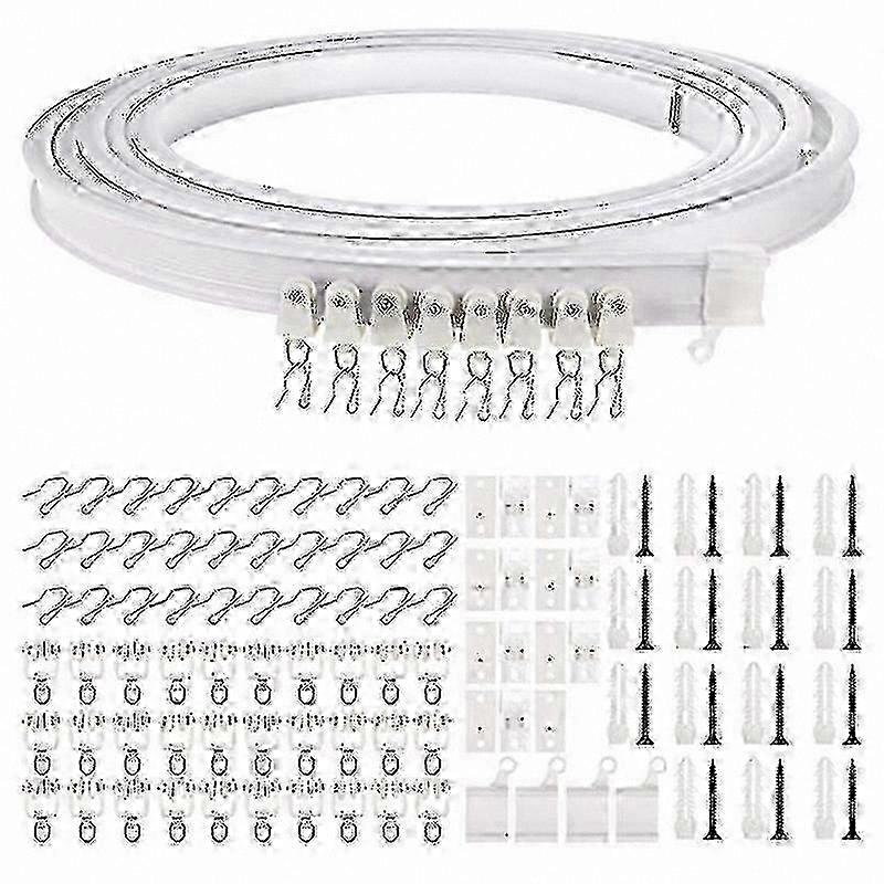 Adjustable Curved Ceiling Track - 5 Meter Flexible Curtain Rail for Curved Surfaces