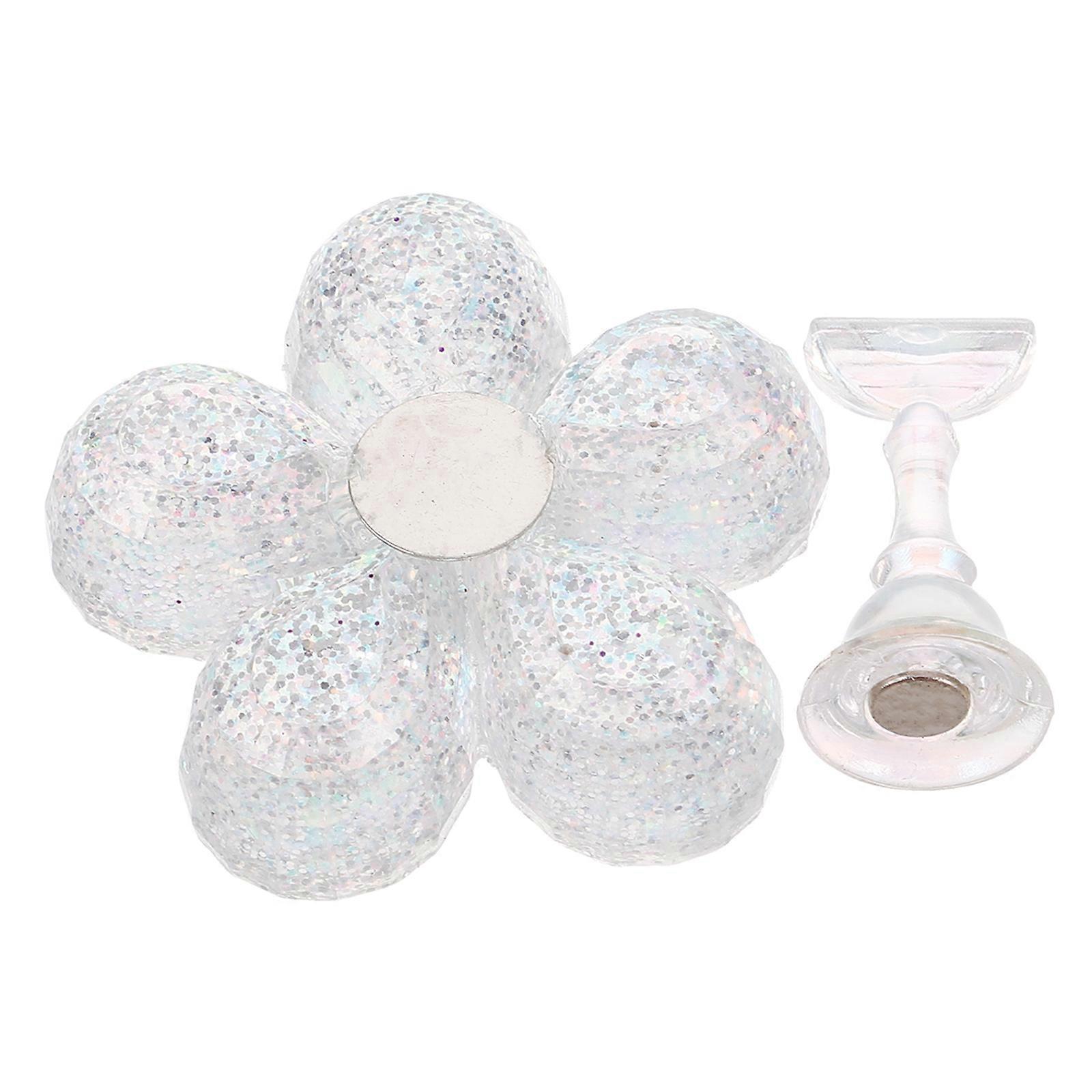 Nail Practice Hand Plastic Plum Blossom Shaped Stand 5Pcs Holder