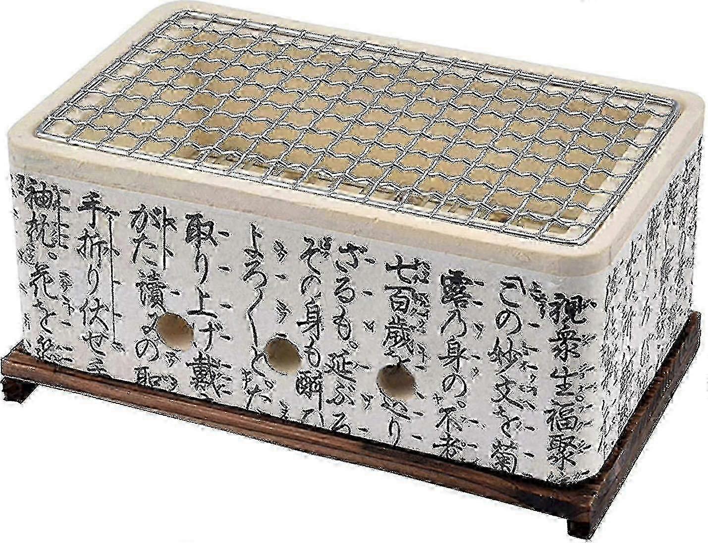 Small Charcoal BBQ - Ceramic Tabletop Grill for Outdoor Dining