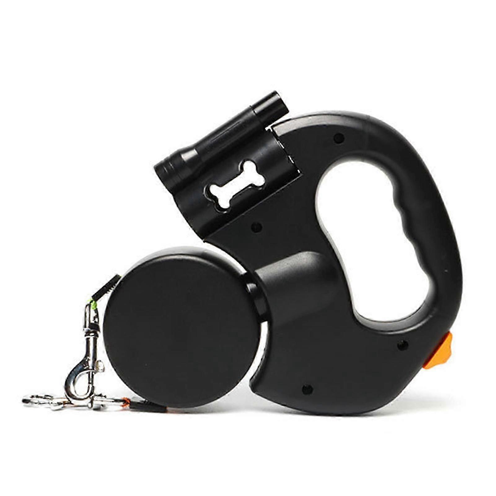 Dual Retractable Pet Leash with Led Lights Adjustables Dog Tractions Rope for Large Medium Small Dog