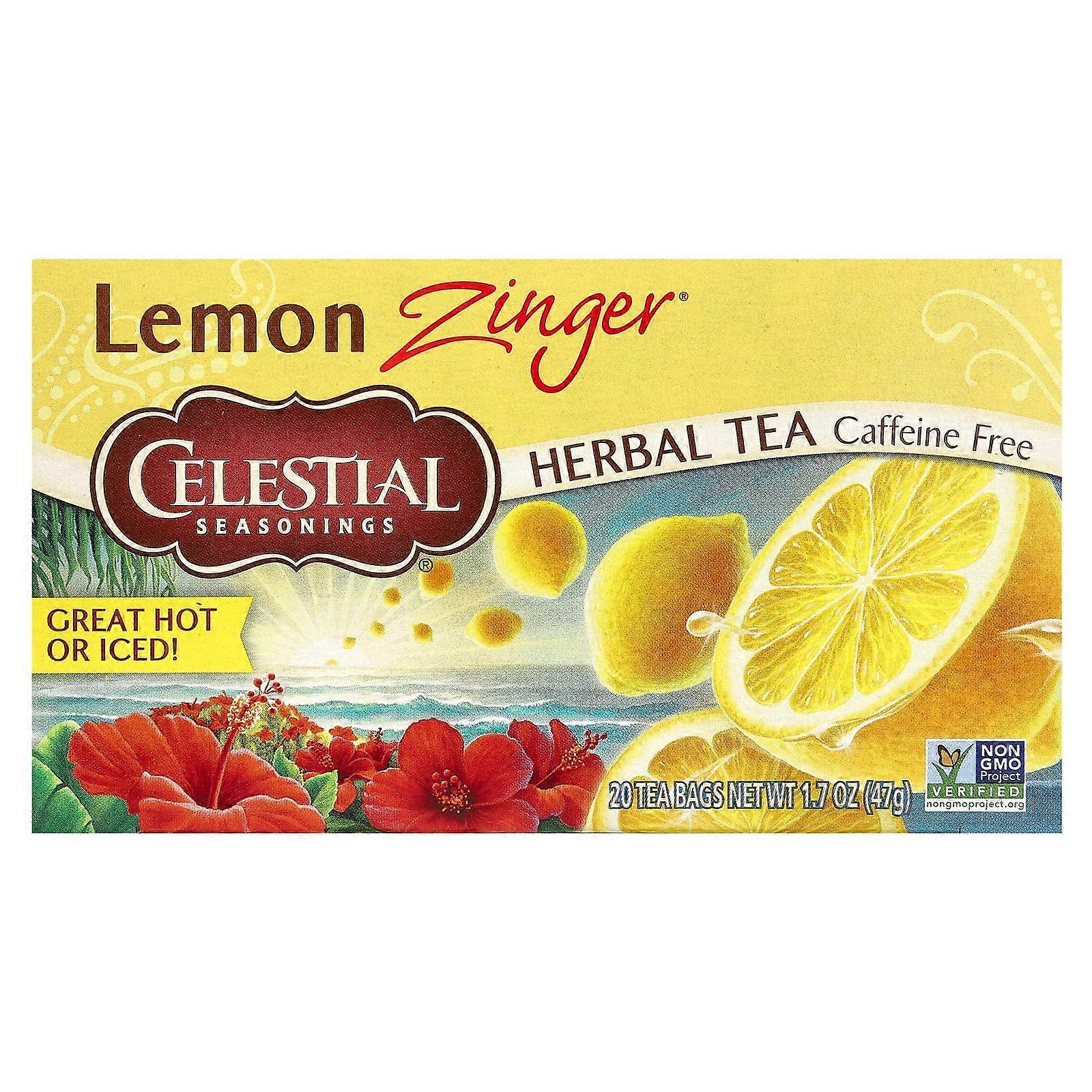 Herbal Tea, Lemon ZingerÃÂÃÂÃÂÃÂ¬ÃÂÃÂÃÂÃÂ, Caffeine Free, 20 Tea Bags, 1.7 oz (47 g)