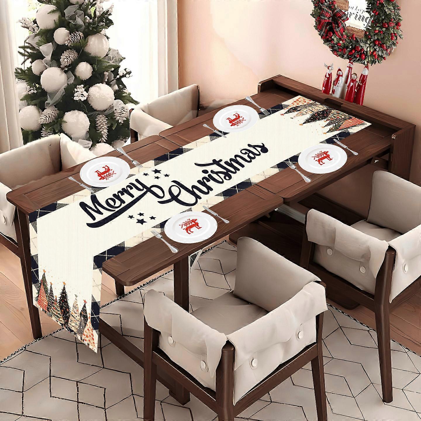 Christmas table runner print decoration table tablecloth retail