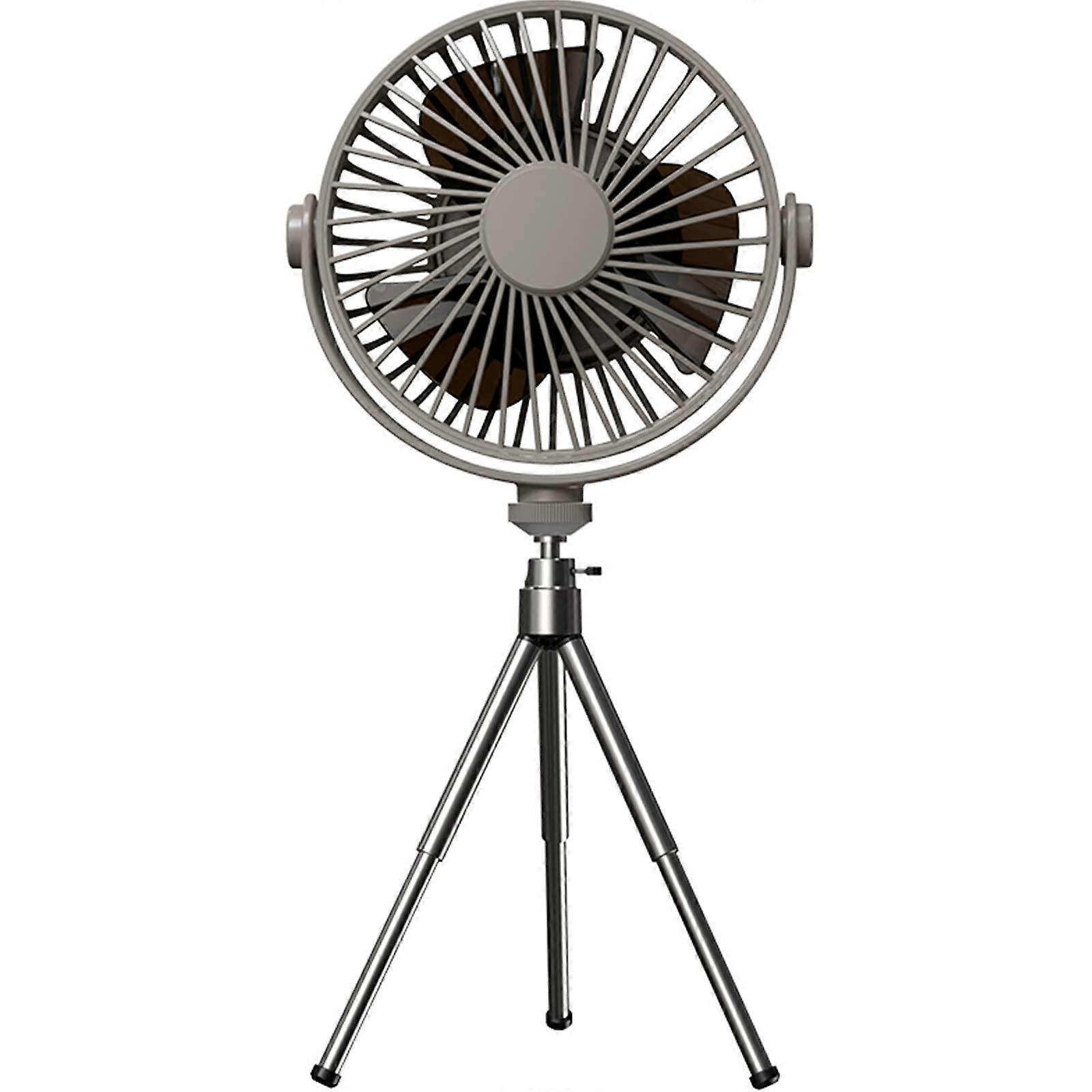 2000mAh Battery, 3Speed Table and Ceiling Fan, Tripod Stand, Gray