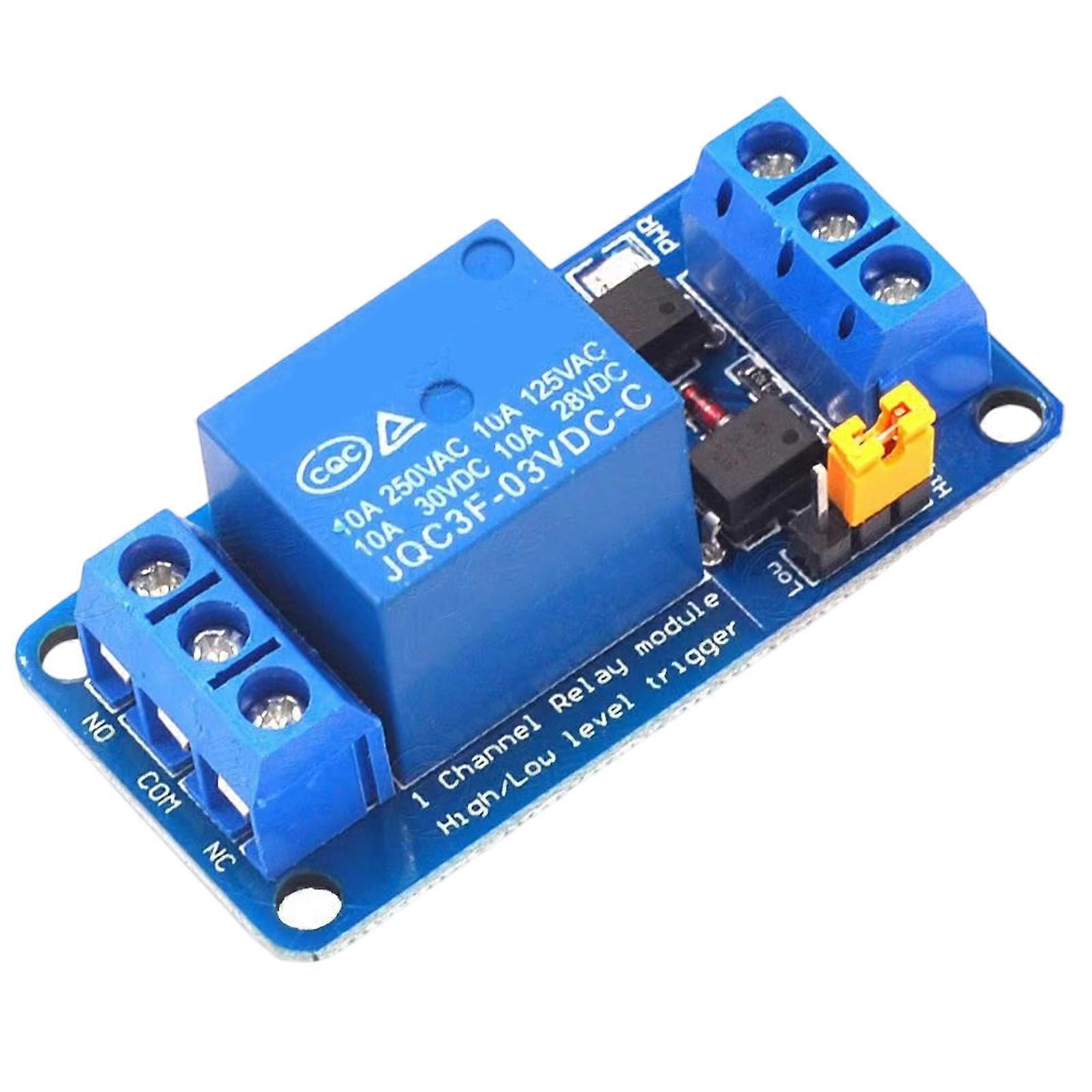 Single Poles Relays Switcher Module Adjustable Triggering Voltages 3.3V 5V 12V 24V Optocoupler Isolation Status Indicator Safe Mode Multicolor