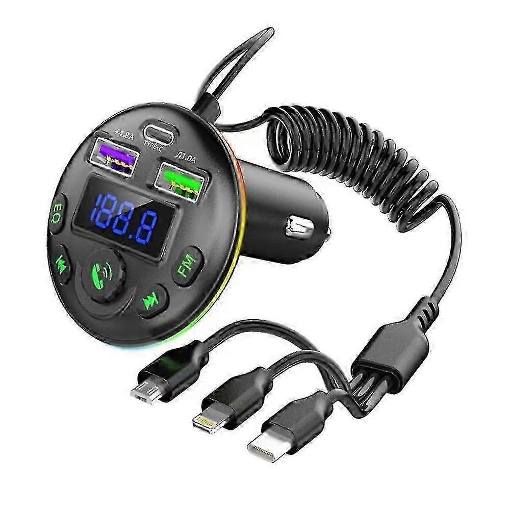 z Car Bluetooth FM Transmitter with USB Type-C Charger