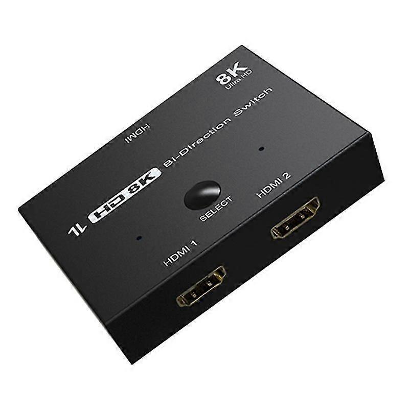 Hdmi 2.1 Splitter, 2x1 Hdmi 2.1 Switcher, Support 8k@60hz Resolution Black