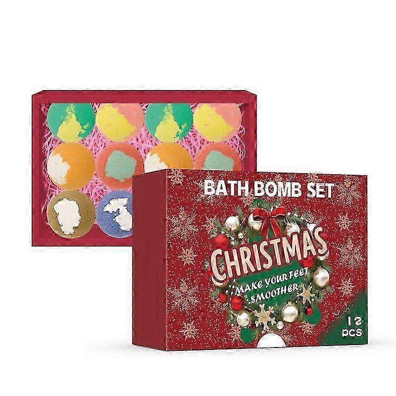 Χριστουγεννιάτικες βόμβες μπάνιου για παιδιά - Advent Calendar Bathbombs - 12 Pack Organic Bath Bombs Gift Set, Ενυδατικό Bubble Bathbombs Gift Set για αγόρια, κορίτσι