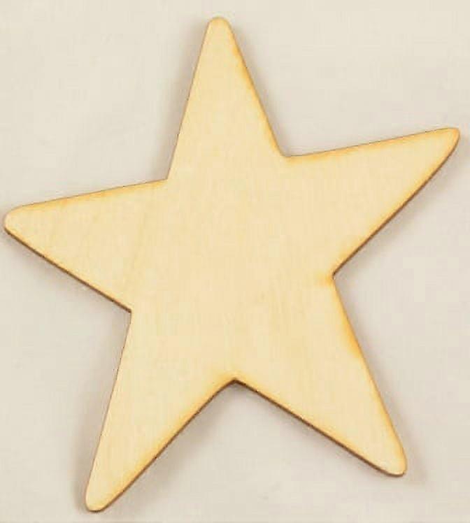Package Of 10, Primitive Star Wood Cutout 4 " X 4 " For Wood Craft Project