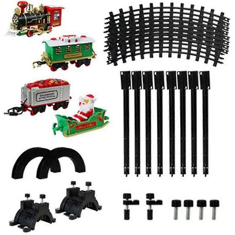 Christmas Train Electric Toys Christmas Tree Decoration Train Track Frame Railway Car Christmas Gif