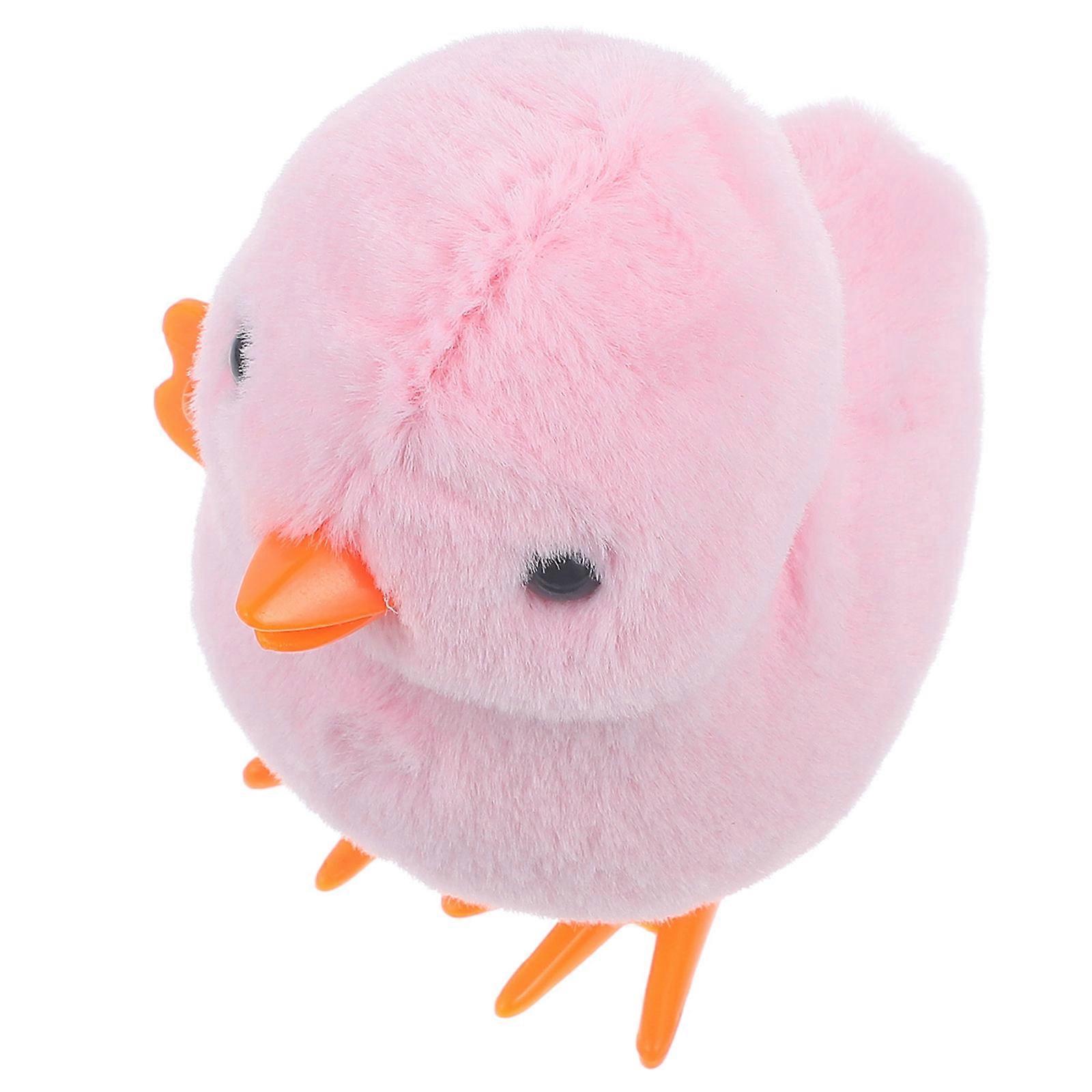 Cartoon Wind Up Animal Toy Plush Clockwork Chicks for Playing 3Pcs