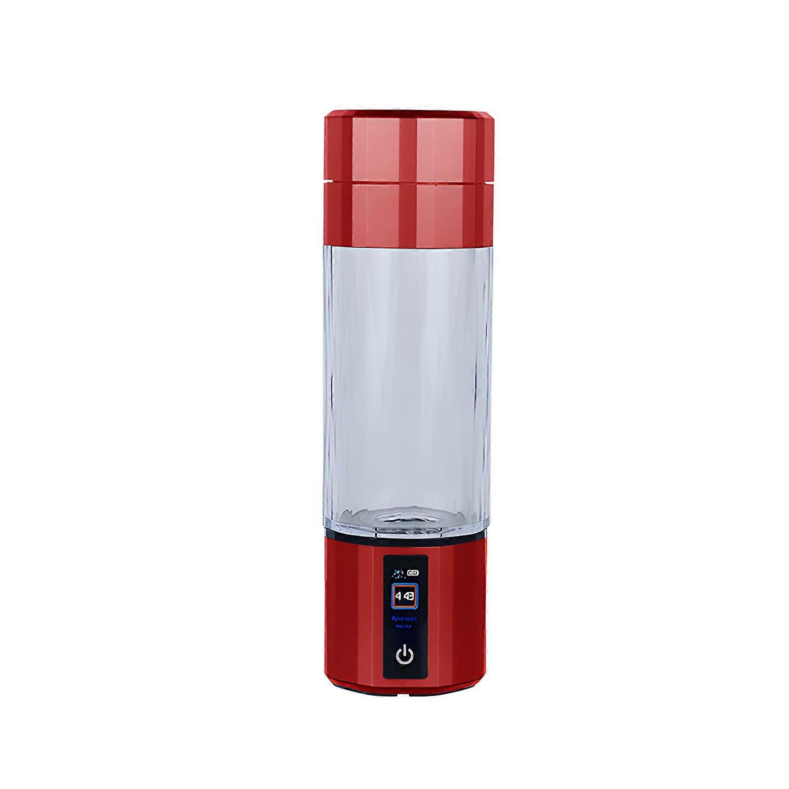 Hydrogens Generating Travel Water Bottle User Friendly Durable Glass Design With Rapid Electrolysis Technology  Watermelon Red