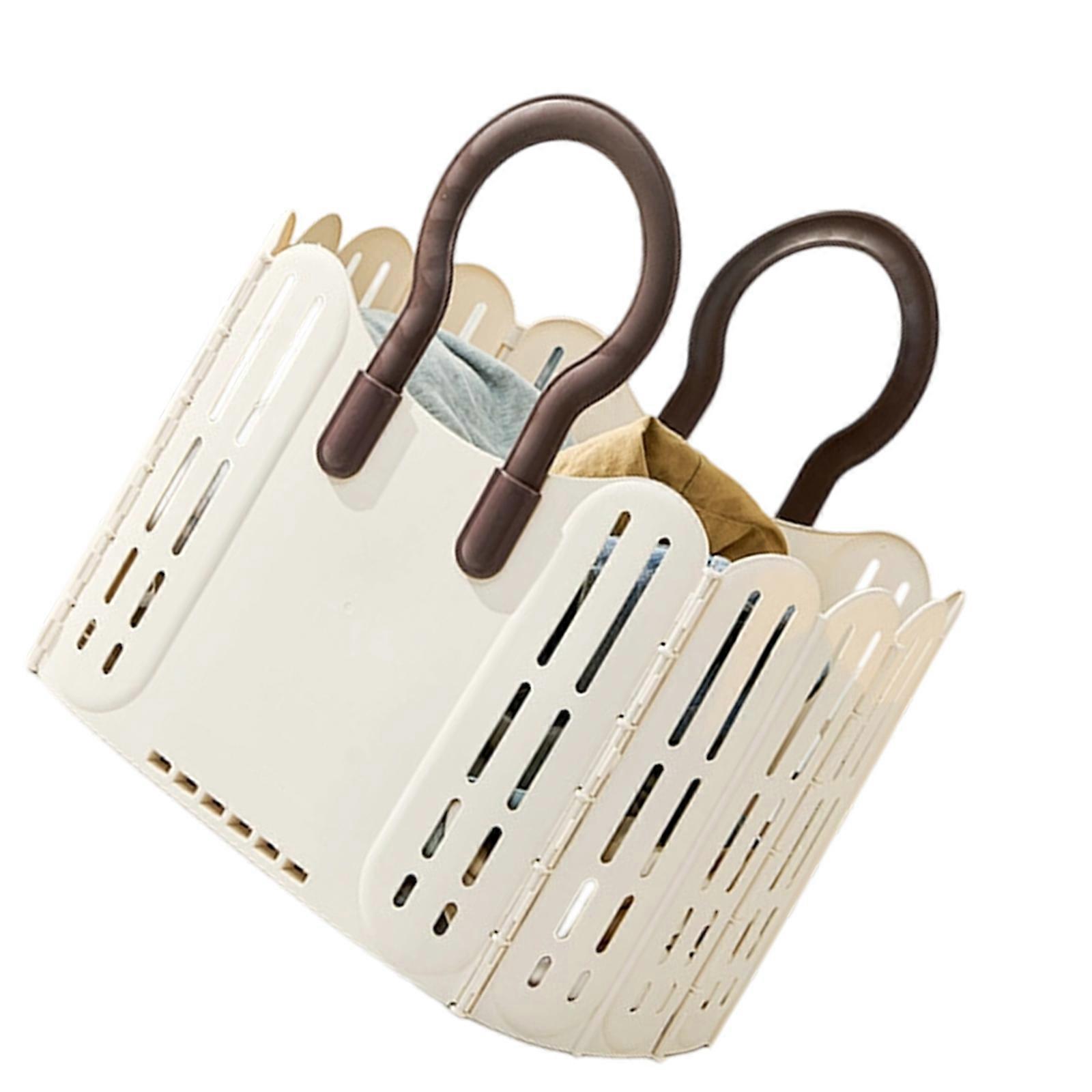 Thin Collapsing Clothes Basket Pliable Hamper Permanent PRESENTATION Substance Ventilated Net For Dormitory Bathroom Multicolor