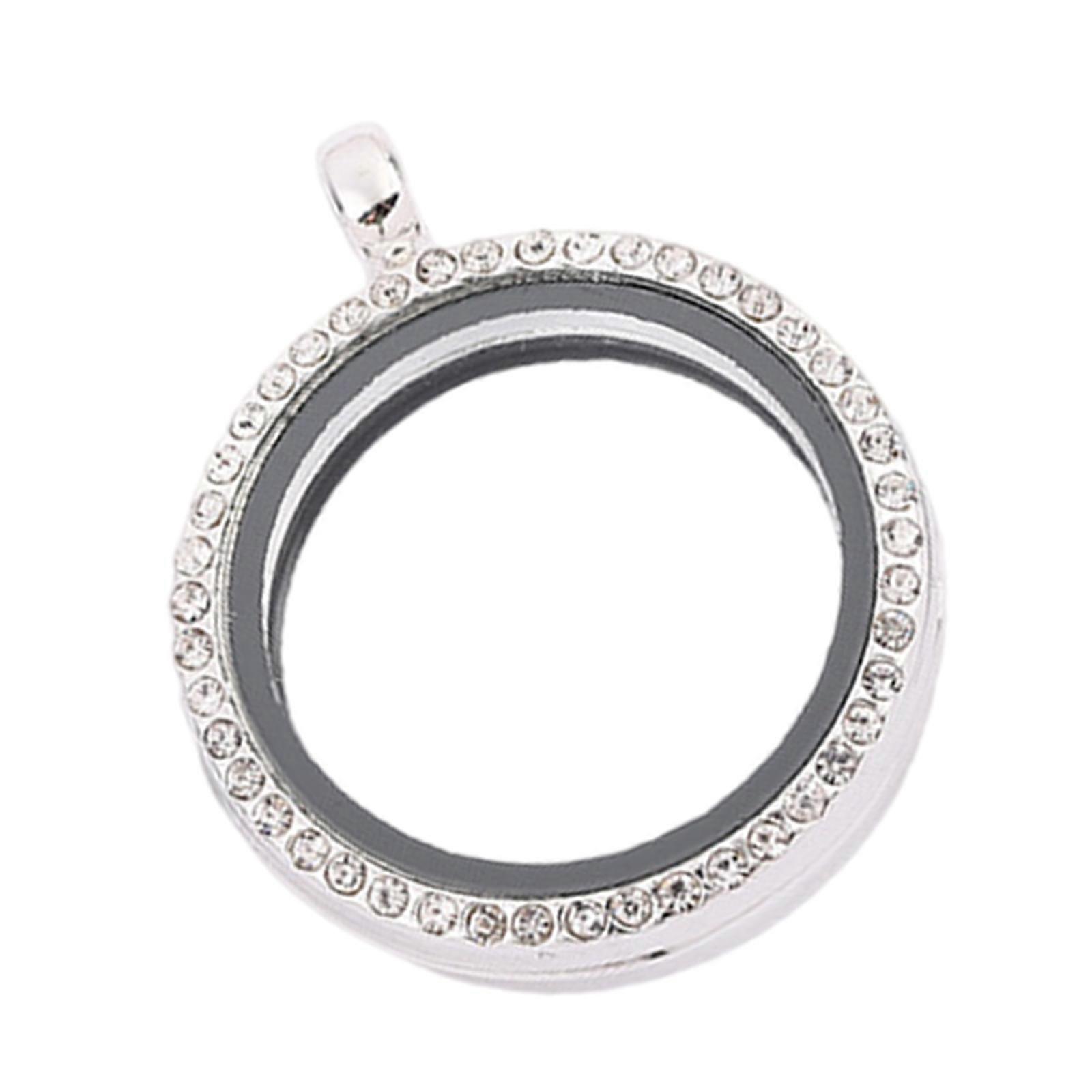 Magnetic Clasp Pendant Necklace With Prongless Crystals Setting Suitable for Sensitive Skin Multicolor