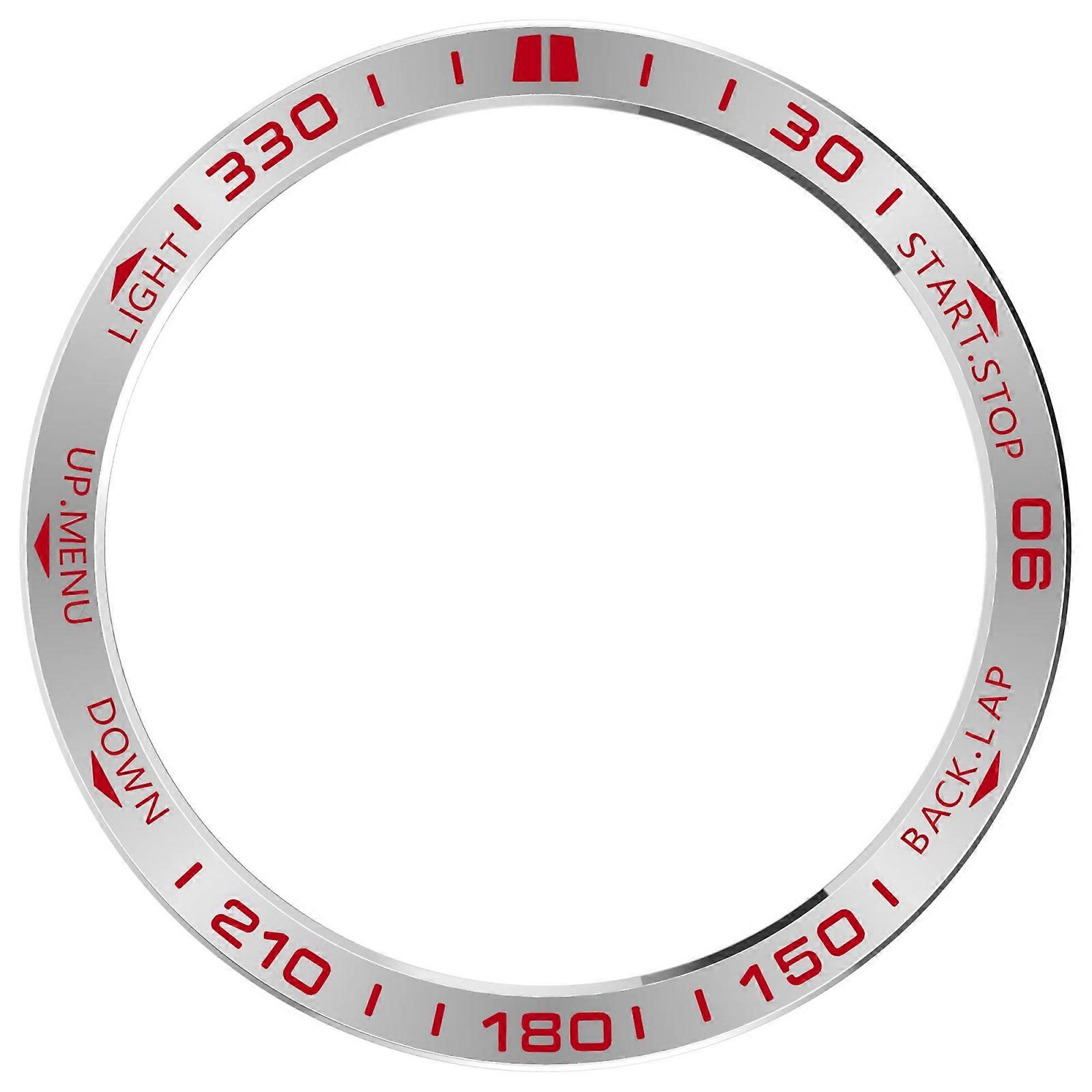Elegant Scratch Resistant Watch Border Developed For 47mm 51mm Models Strengthened Security And Sophistication  Silver red 51mm