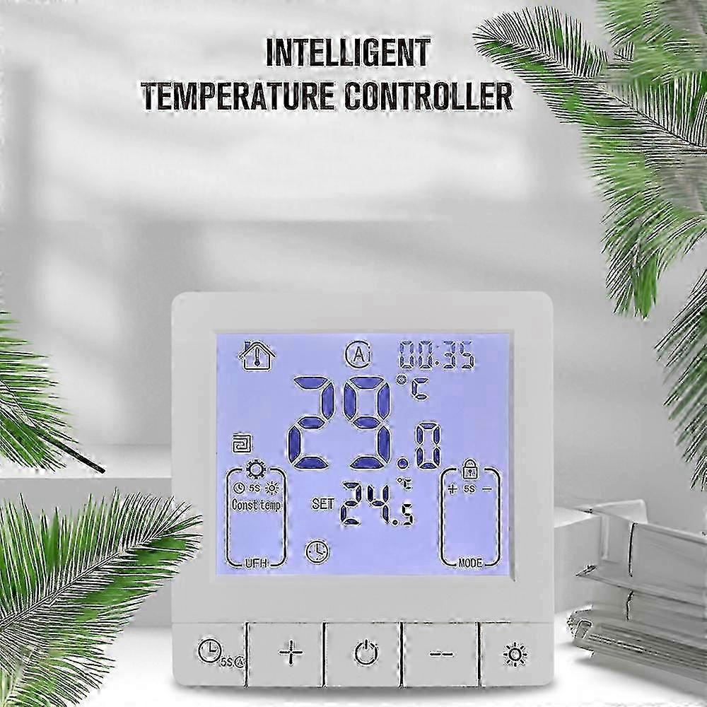 Smart Thermostat for Home Programmable Temperature Control IP20 Protection 24H Timed On/Off Digital Thermostat for 3A Water Underfloor Heating
