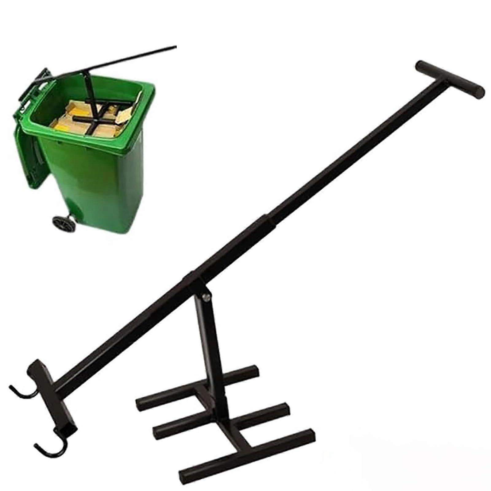 Trash Compactor Tool with Adjustable Handle for Kitchen Garbage and Outdoor Wheelie Bins 120660L