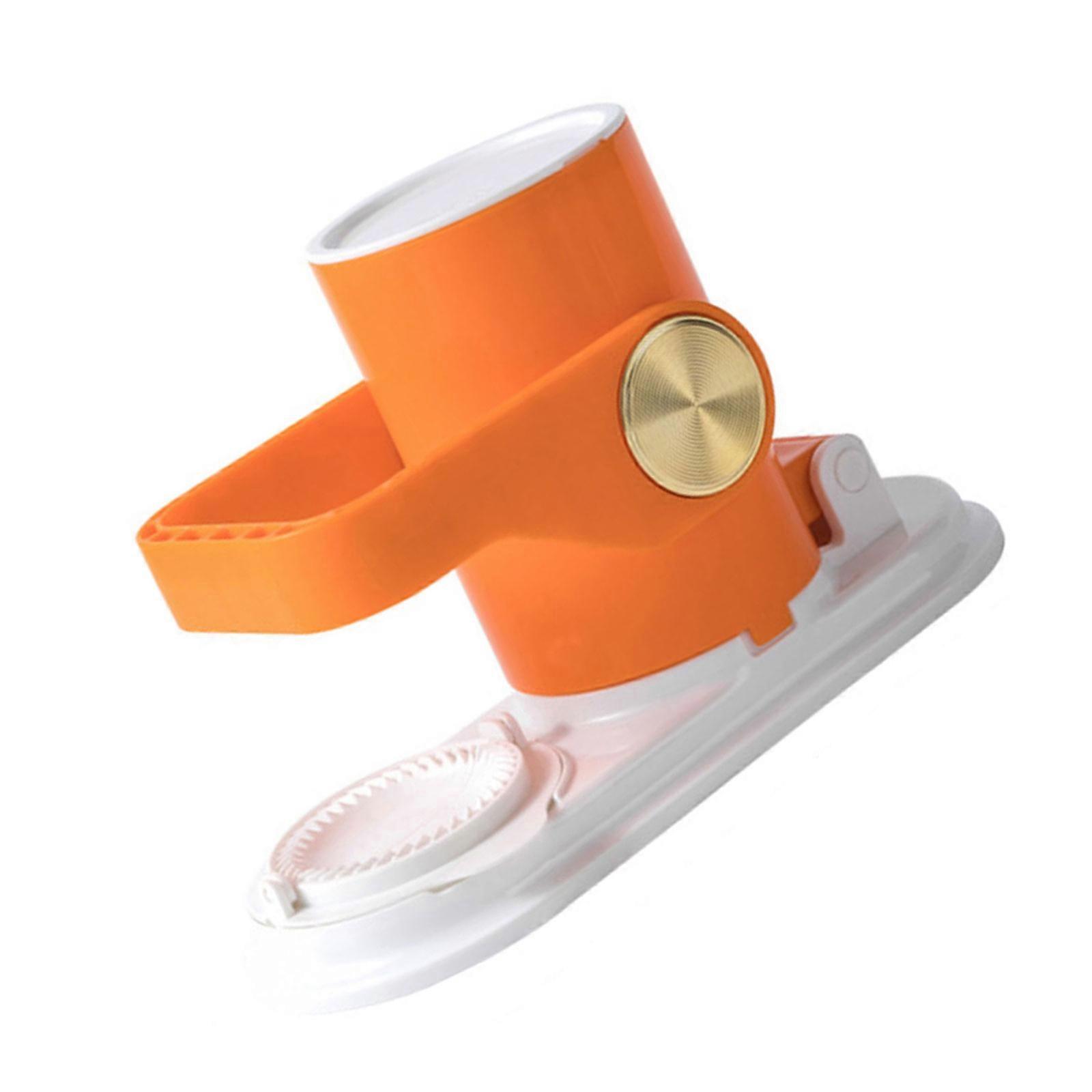 DIY Dumpling Wrapper Artifact Plastic Manual Wrapper Making Molds Dough Pressings Tool Bakings Pastries Dumpling Maker  orange