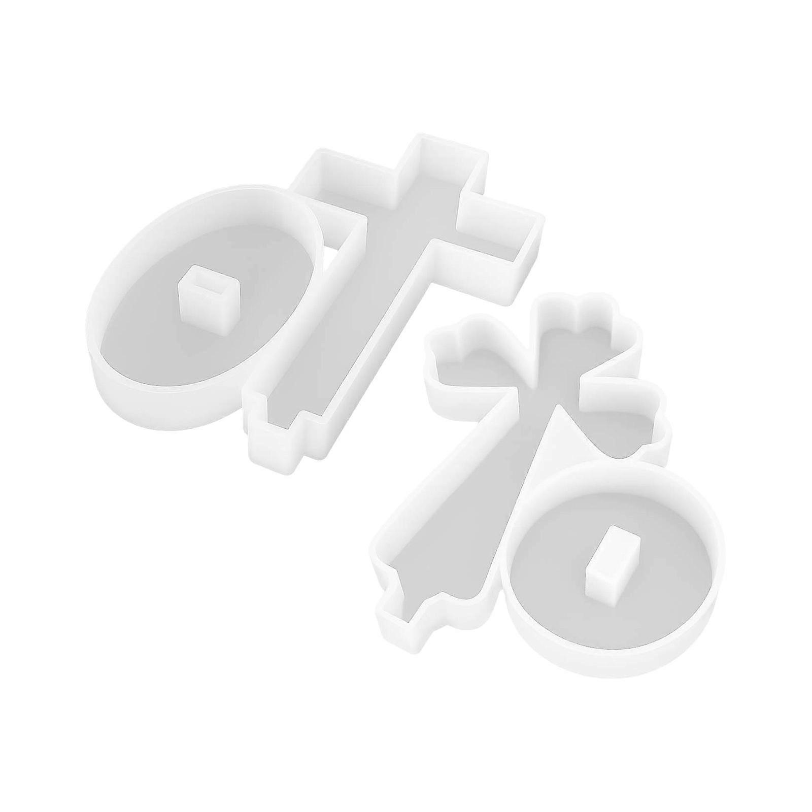 Multi Purpose Silicone Crosses Mold Crosses Shaped Candle Making Mold for Crafting Decorative Figurines and Small Projects Multicolor