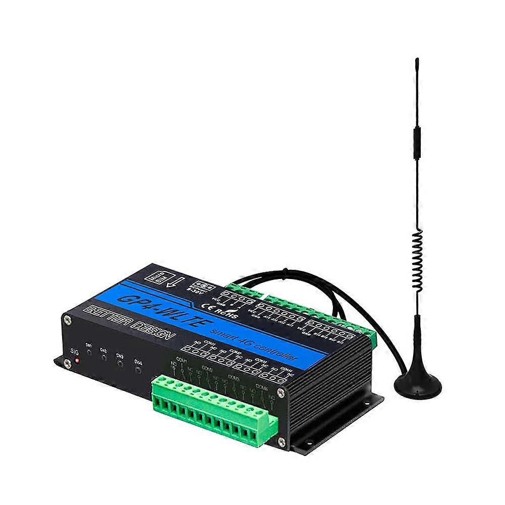 GP4-WLTE Smart 4G Global GSM SMS APP Controller RS485 WEB Control 4 CH 4-20Ma Analog Inputs 10A Relay Outputs,EU Plug