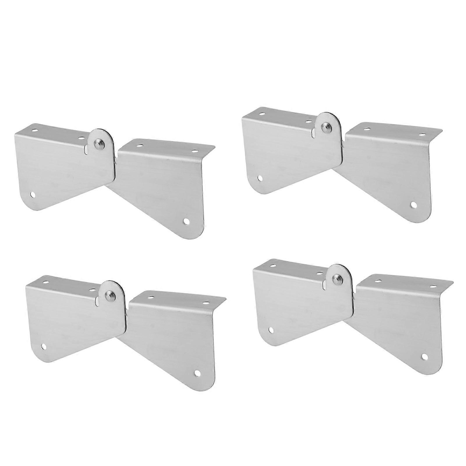 4PCS Gutter Downspout Extension Hinge Stainless Steel Flip Up Hinge for Rectangle Square Downspout Extension