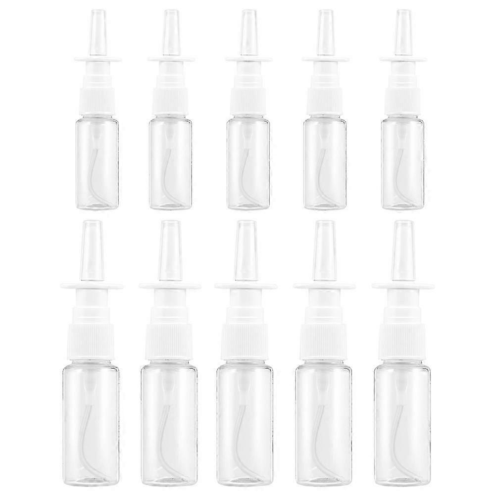 10pcs Transparent Nasal Spray Bottles Empty Sprayer Refillable Containers