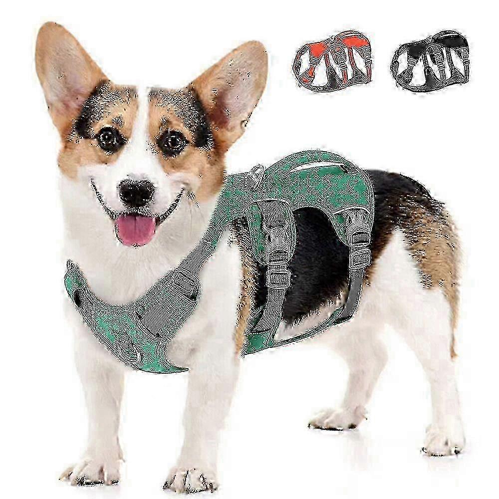 new No Pull Escape Proof Dog Harness Reflective Nylon Pet Vest with Handle Adjustable 25-26