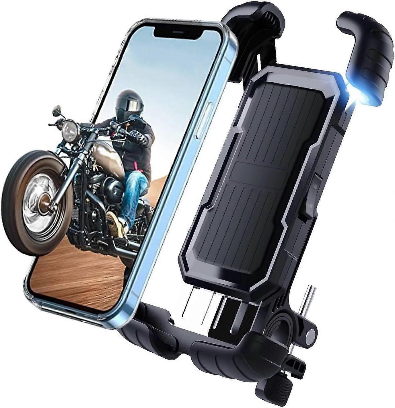 Motorcycle Navigation Bracket 360 View Motorcycle/Bicycle Phone Holder Shockproof Stand