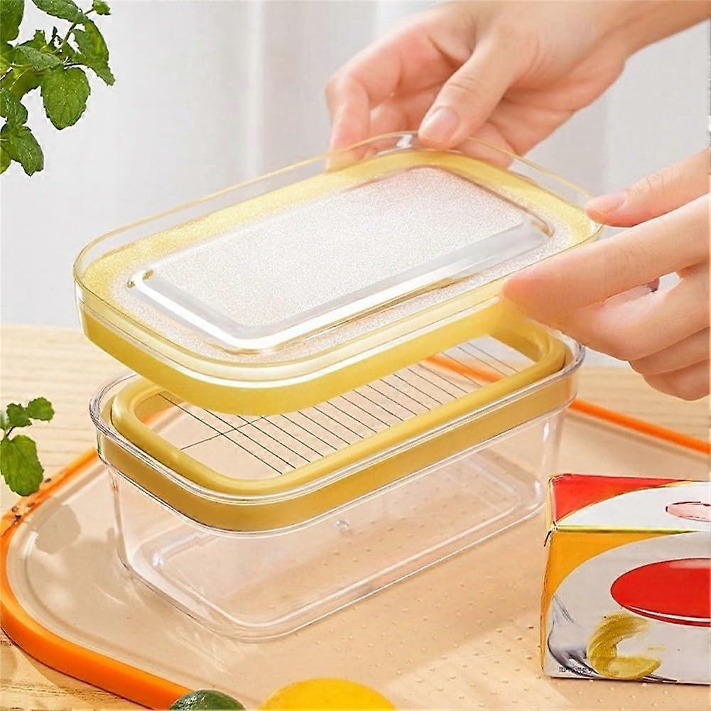 Butter Container with BuiltIn Butter Slicer, Airtight Lid, Double Silicone Seal, 280g Capacity